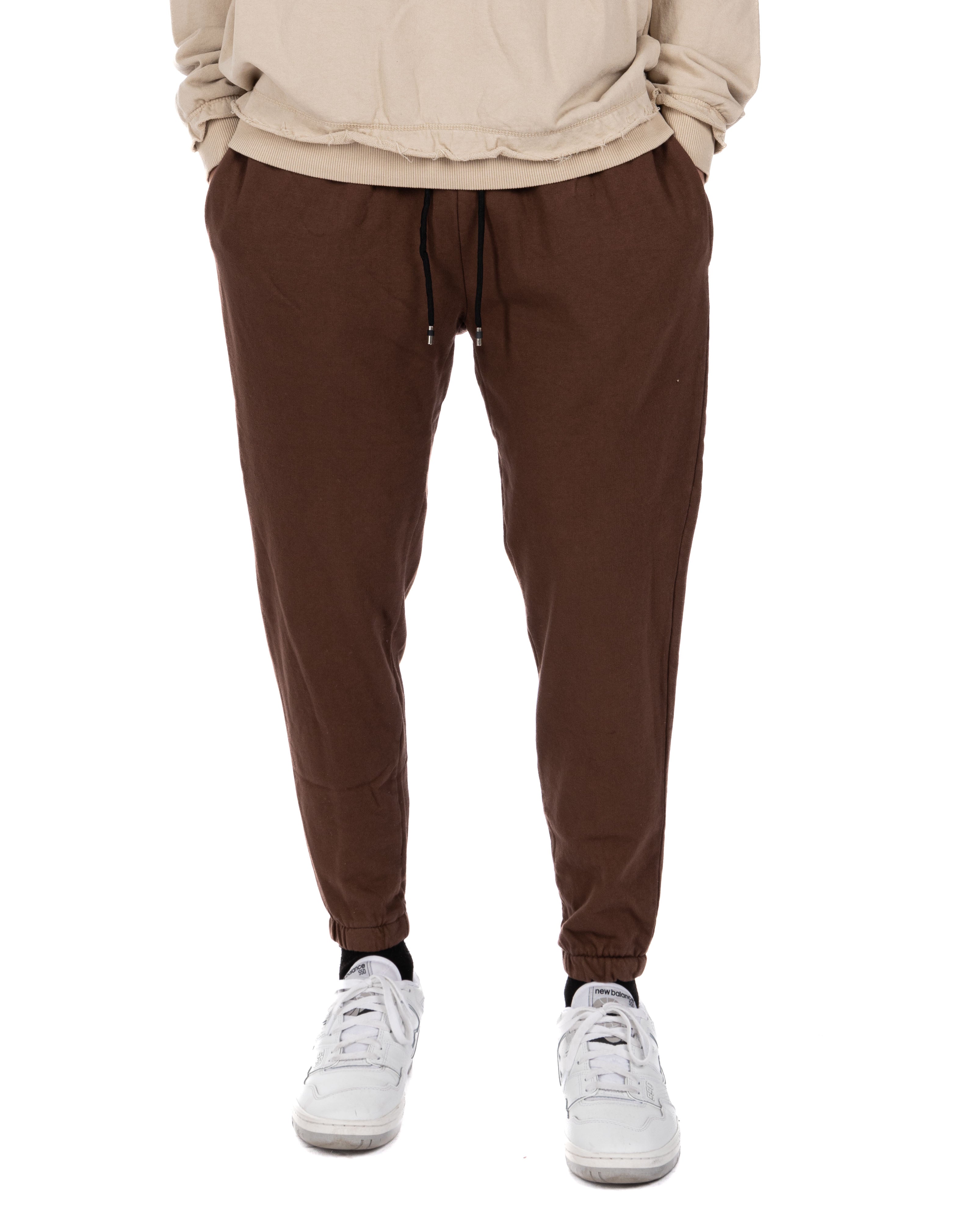 Hans - pantalon de survêtement marron foncé