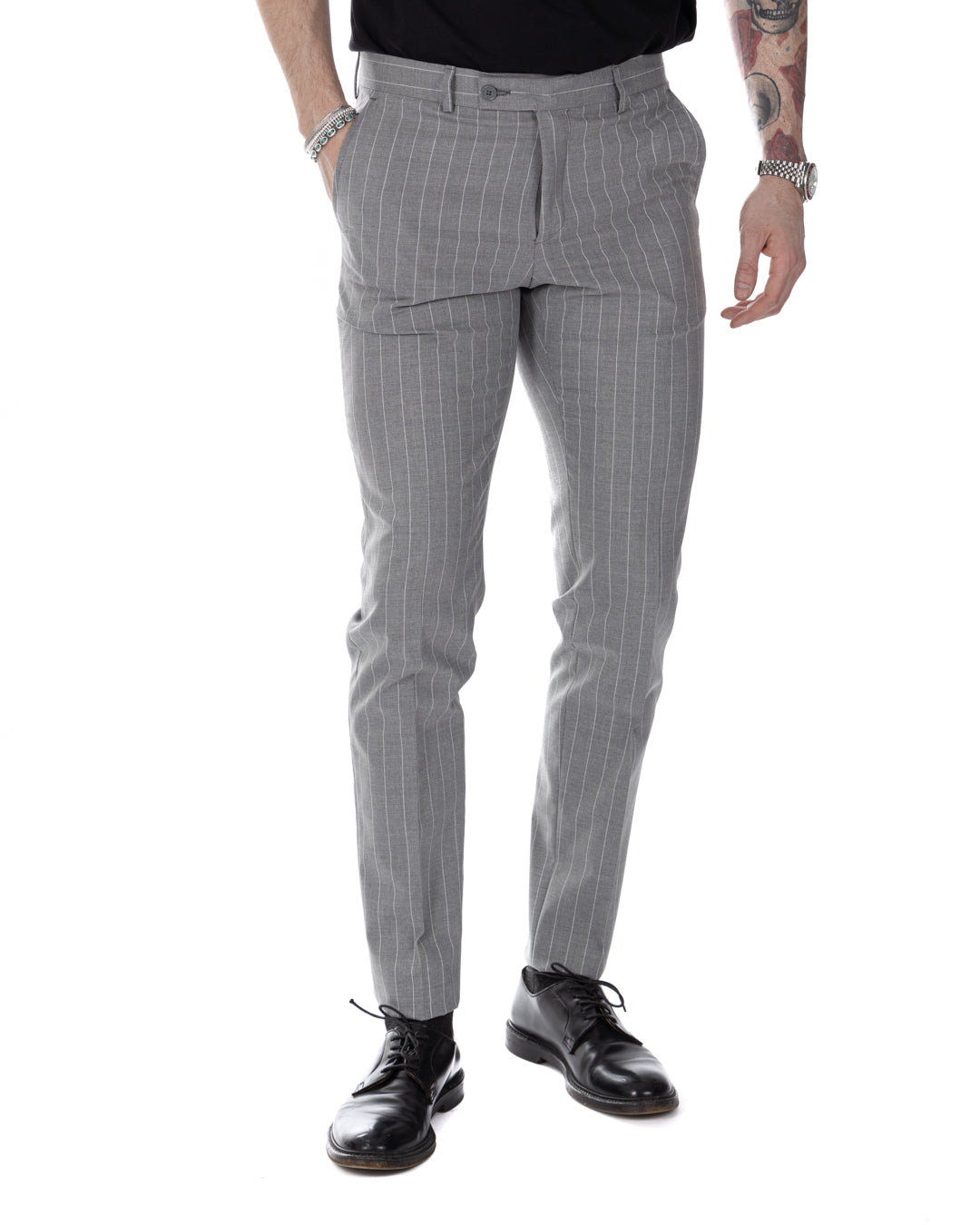 Vienna - gray striped double-breasted suit