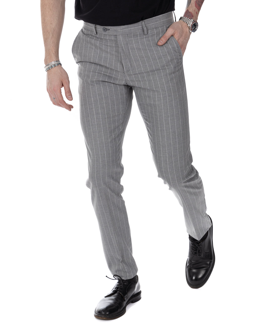 Vienna - gray striped double-breasted suit