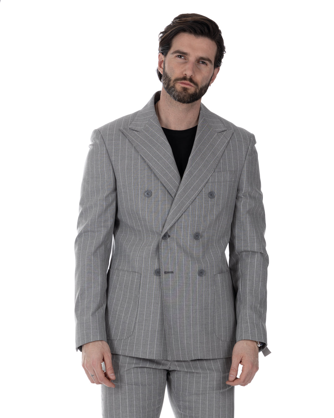 Vienna - gray striped double-breasted suit
