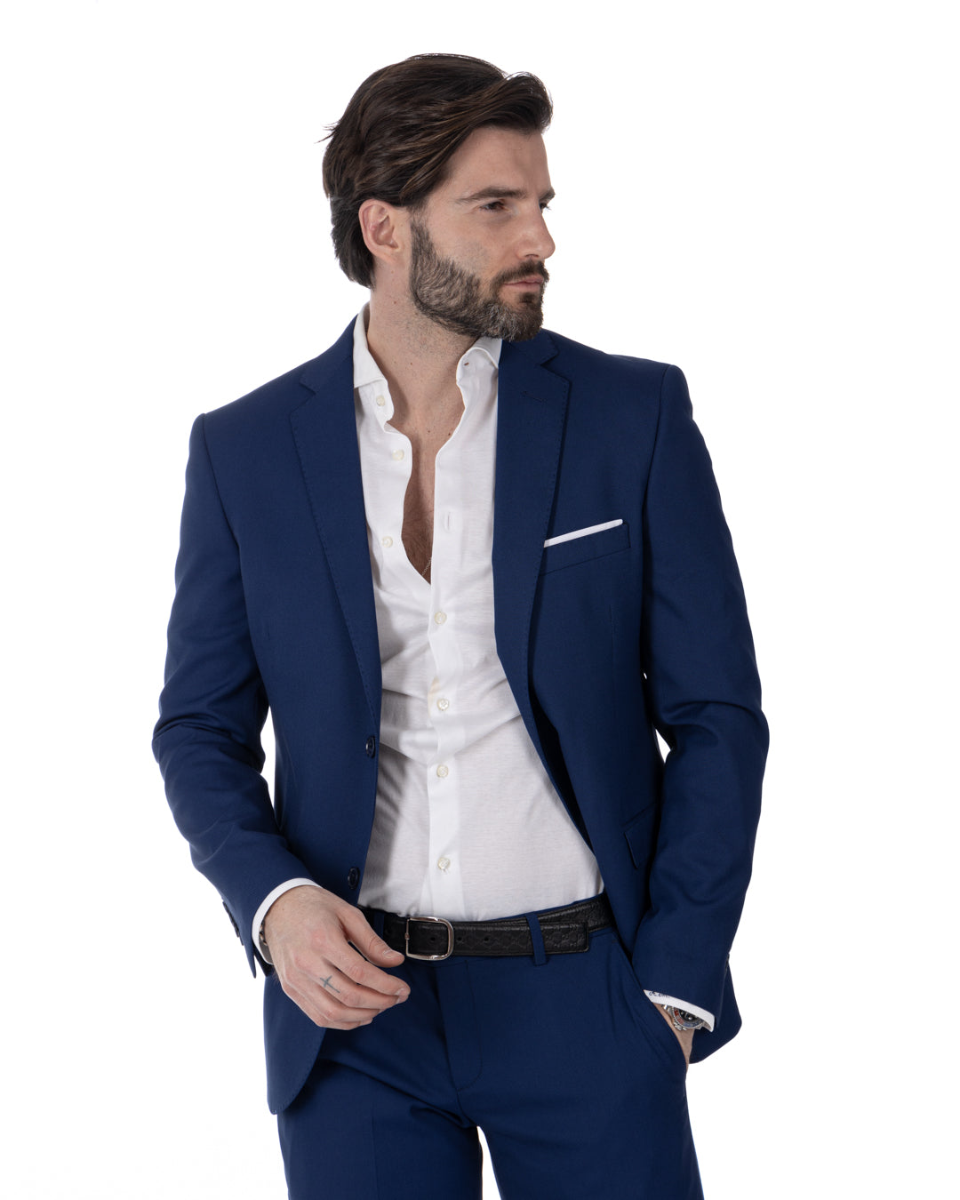 Ginevra - cornflower blue armored dress