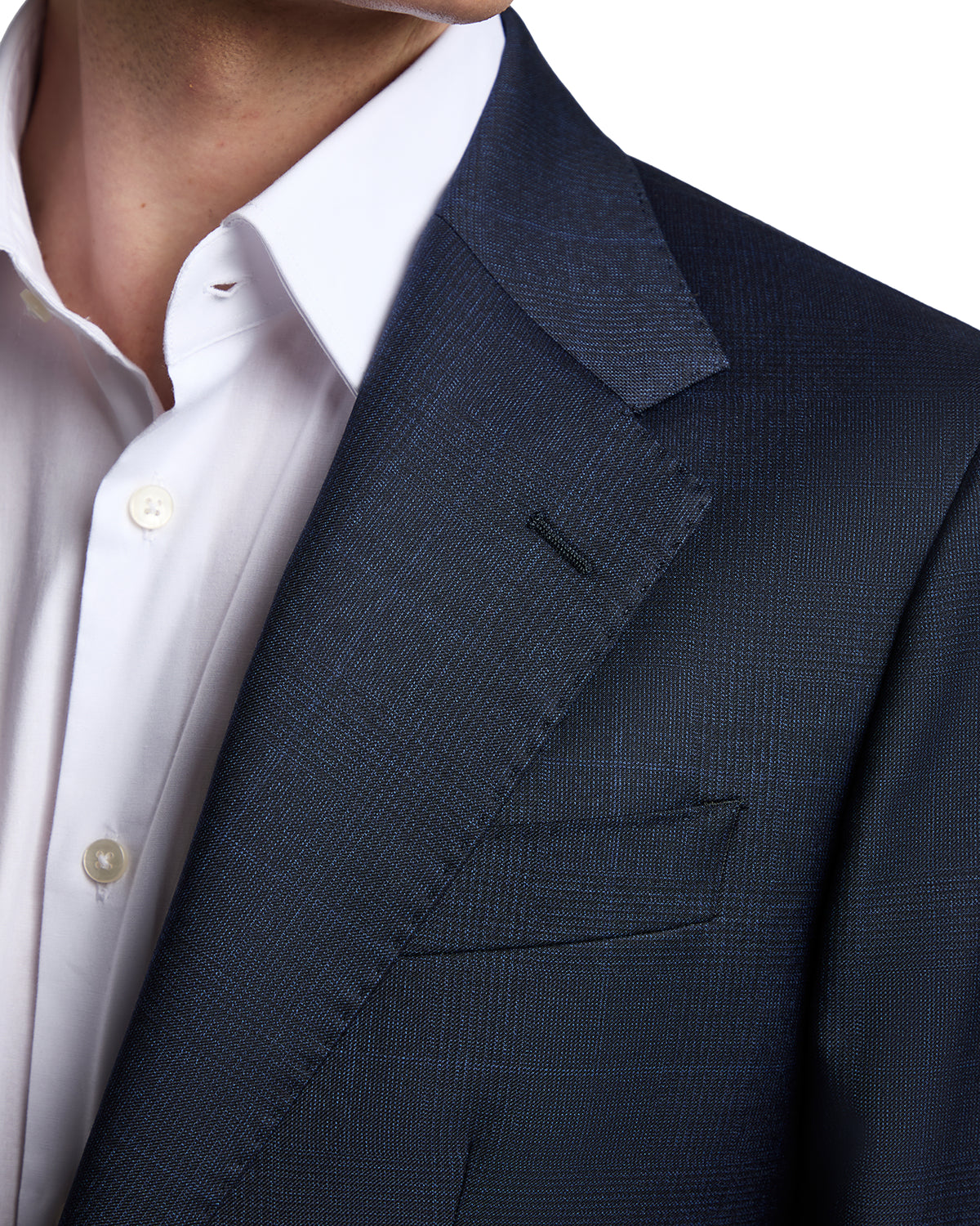 Blue Perennial Canonico wool plaid suit