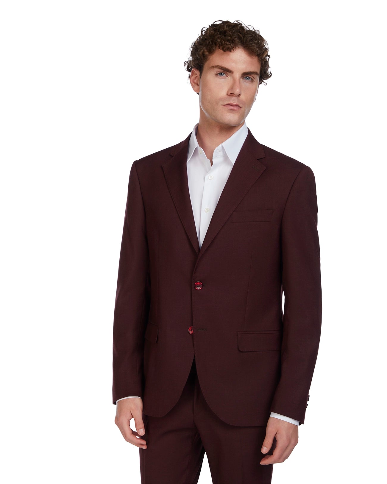 Traje Sydney grisalla burdeos