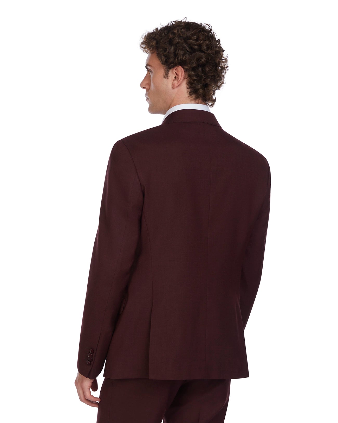 Traje Sydney grisalla burdeos