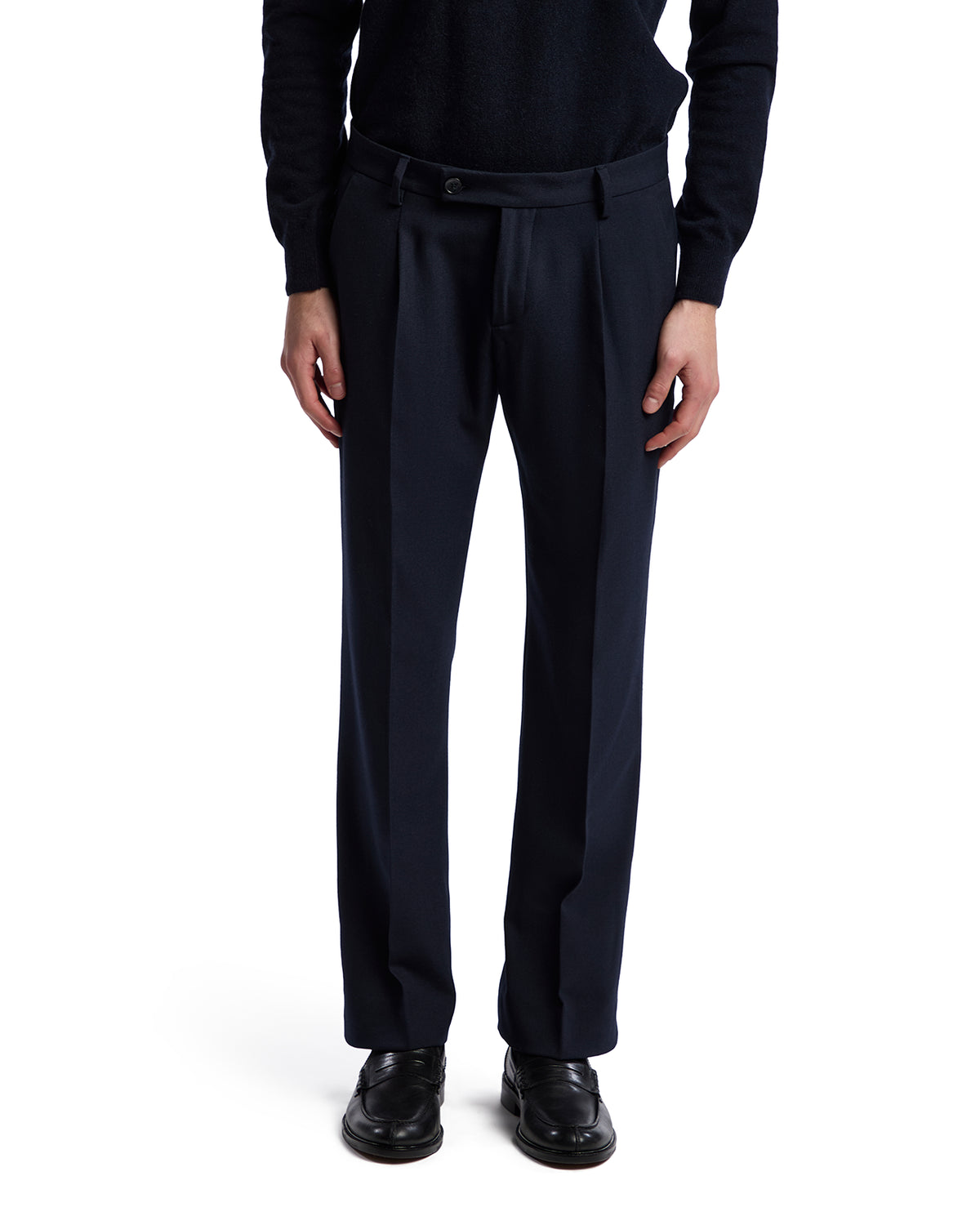 Pantalones Aka de franela azul
