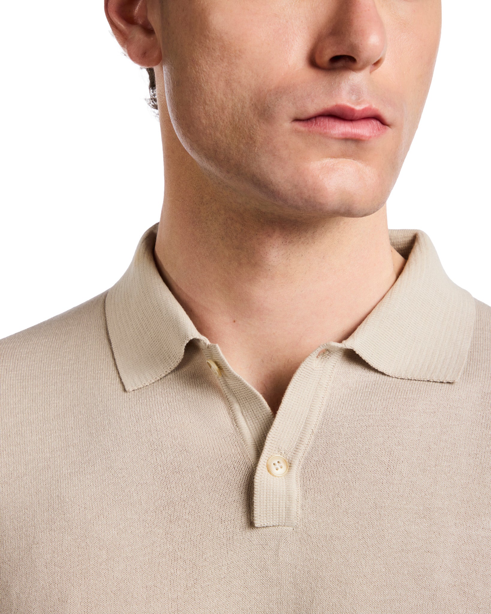 Andrey polo shirt in sand cotton