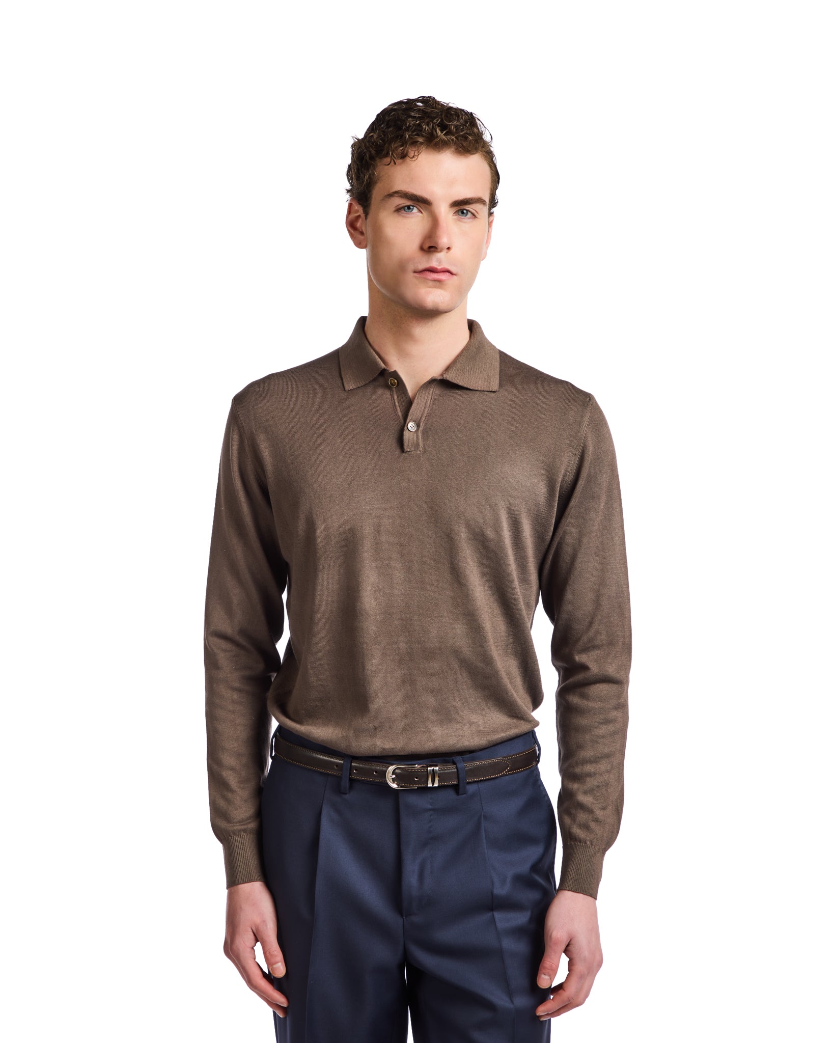 Polo Andrey de algodón moro