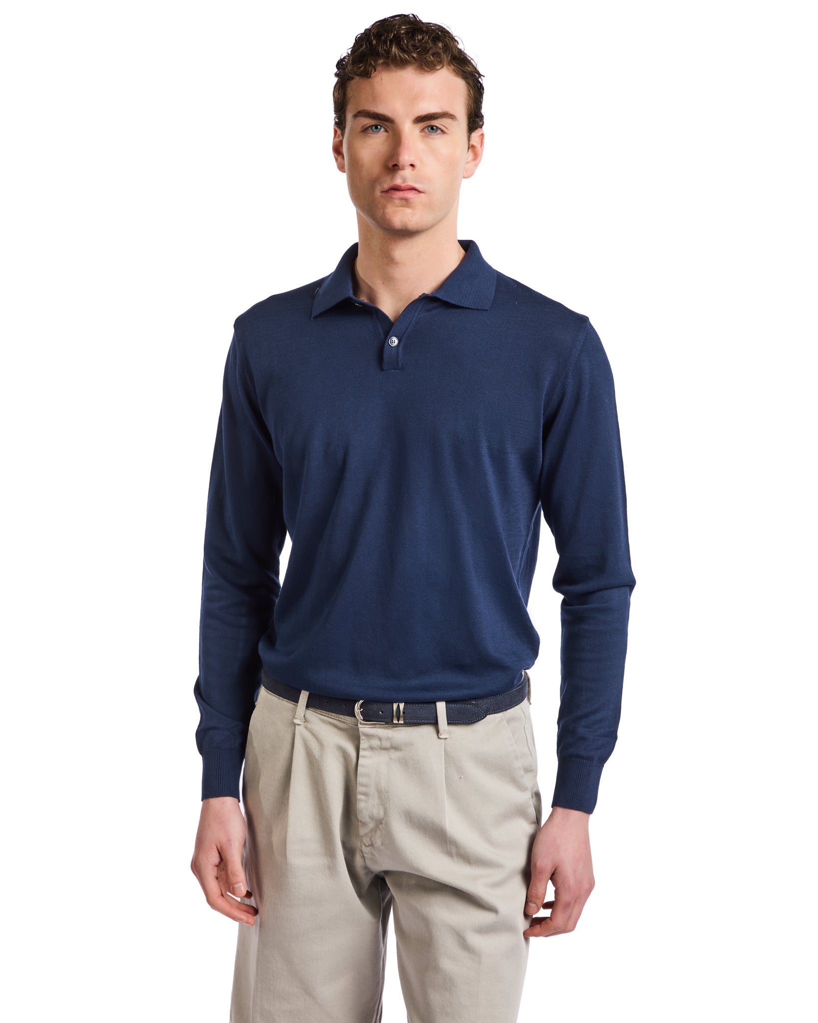 Polo Andrey de algodón azul