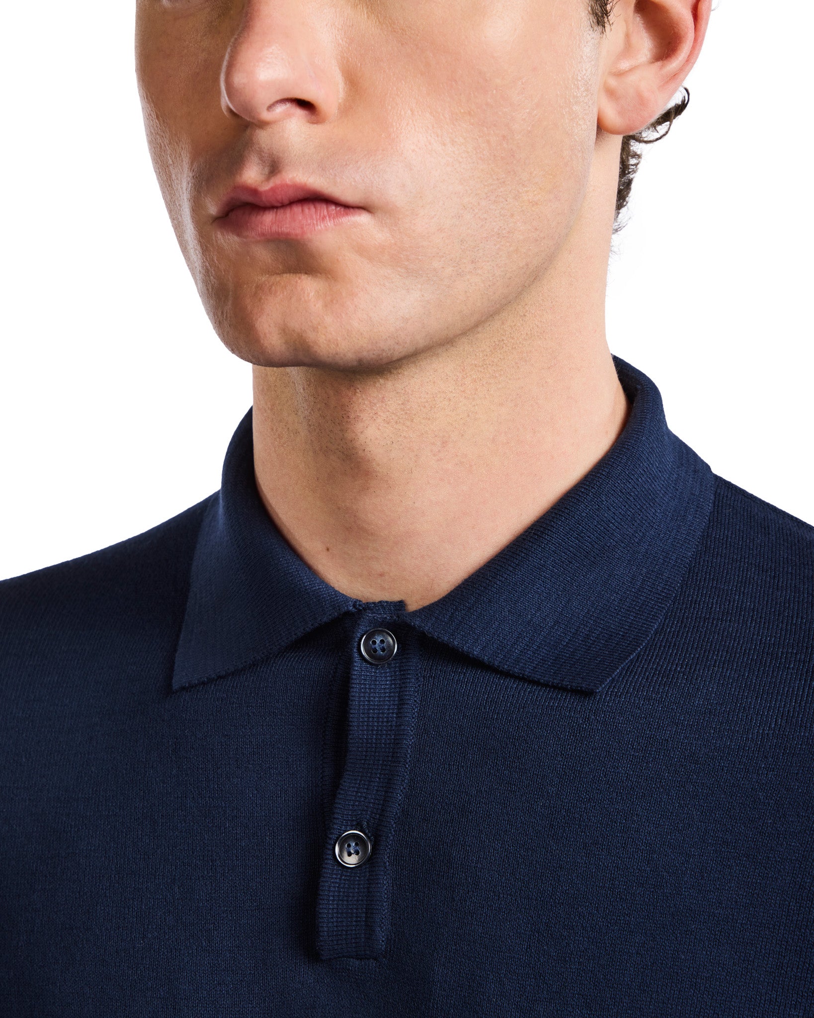 Andrey blue cotton polo shirt