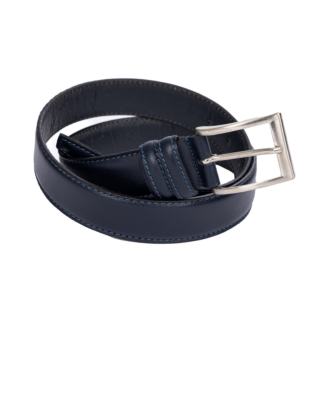 Barga - blue matte leather belt