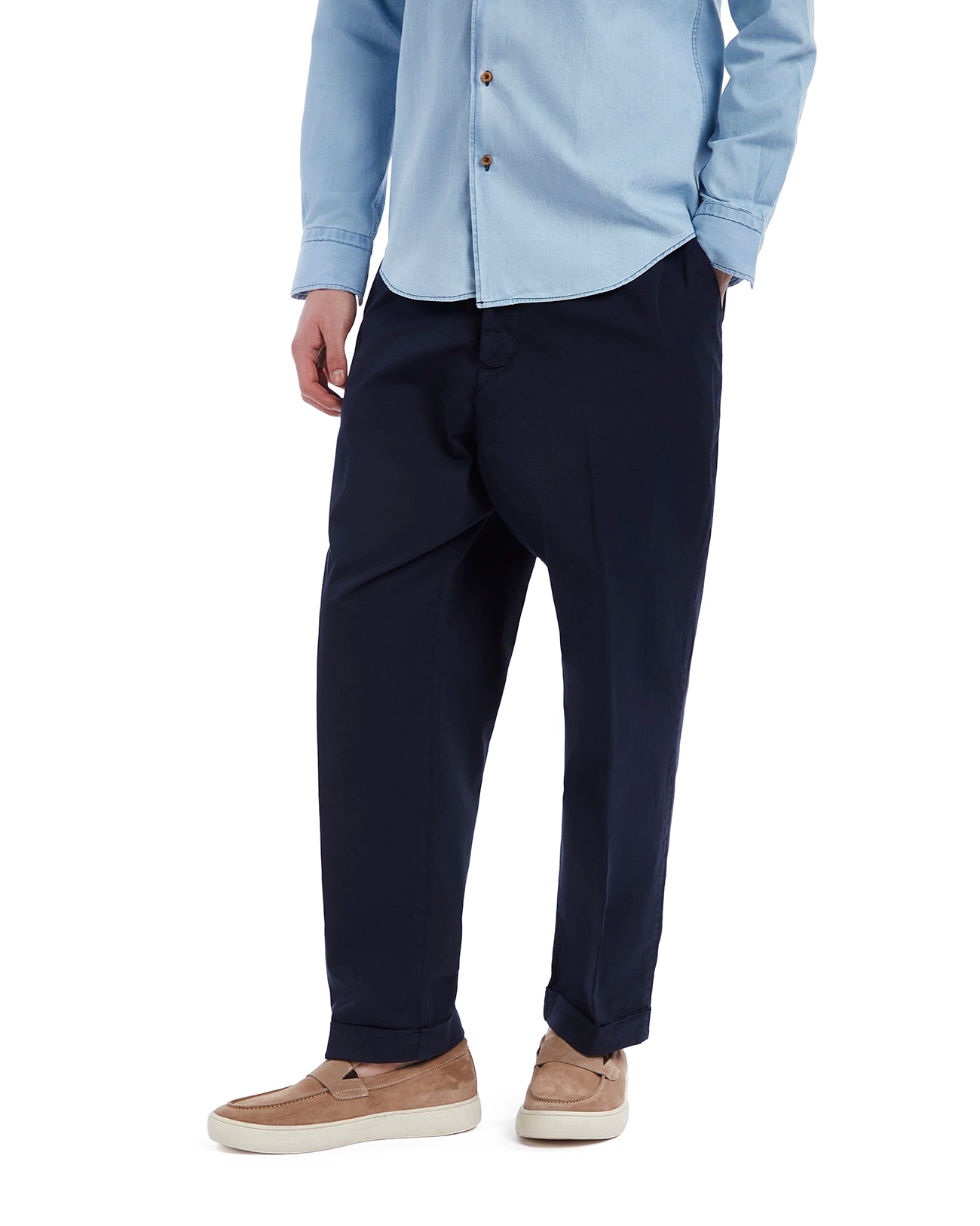 Wels trousers in blue cotton