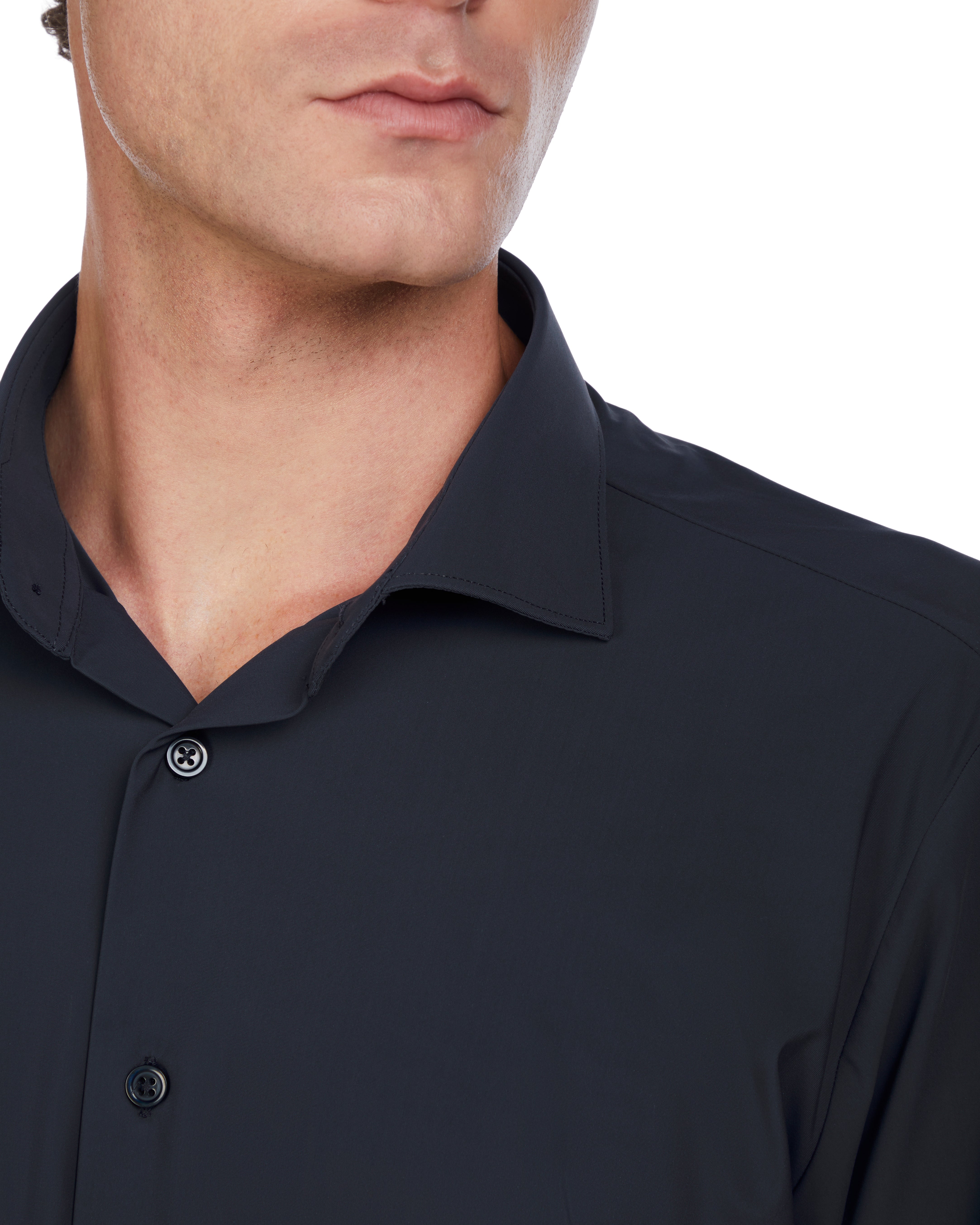 Teck non-iron blue shirt