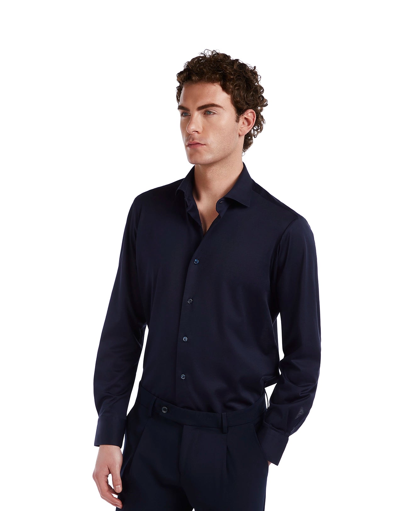 Camisa Miyagi de algodón azul