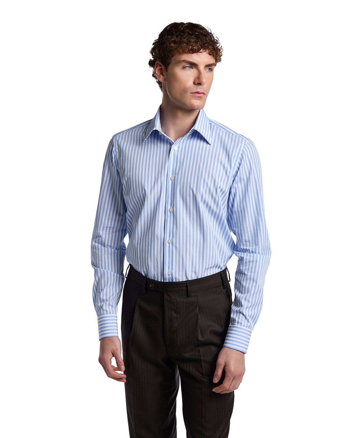 Camisa Vey de rayas azules de algodón