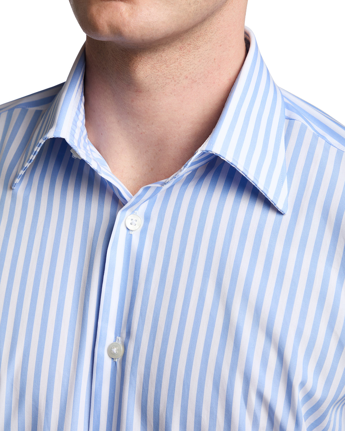 Camisa Vey de rayas azules de algodón