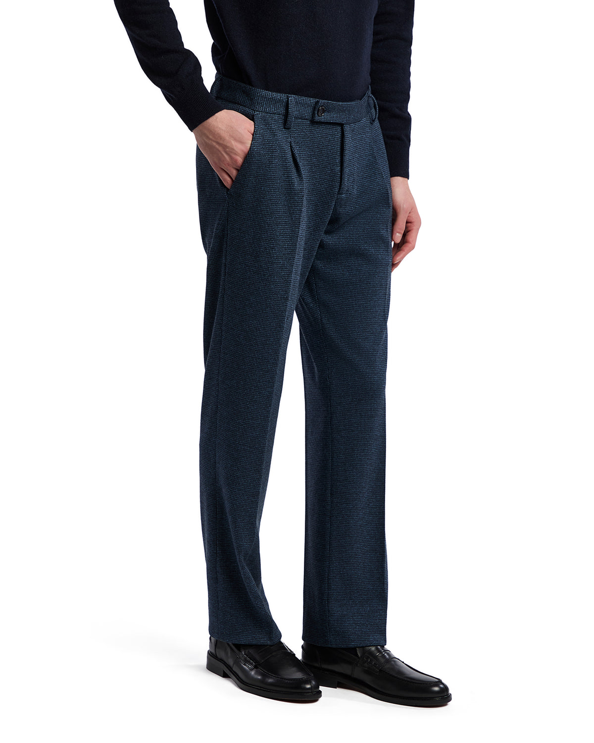 Pantalón Campiglio pata de gallo azul