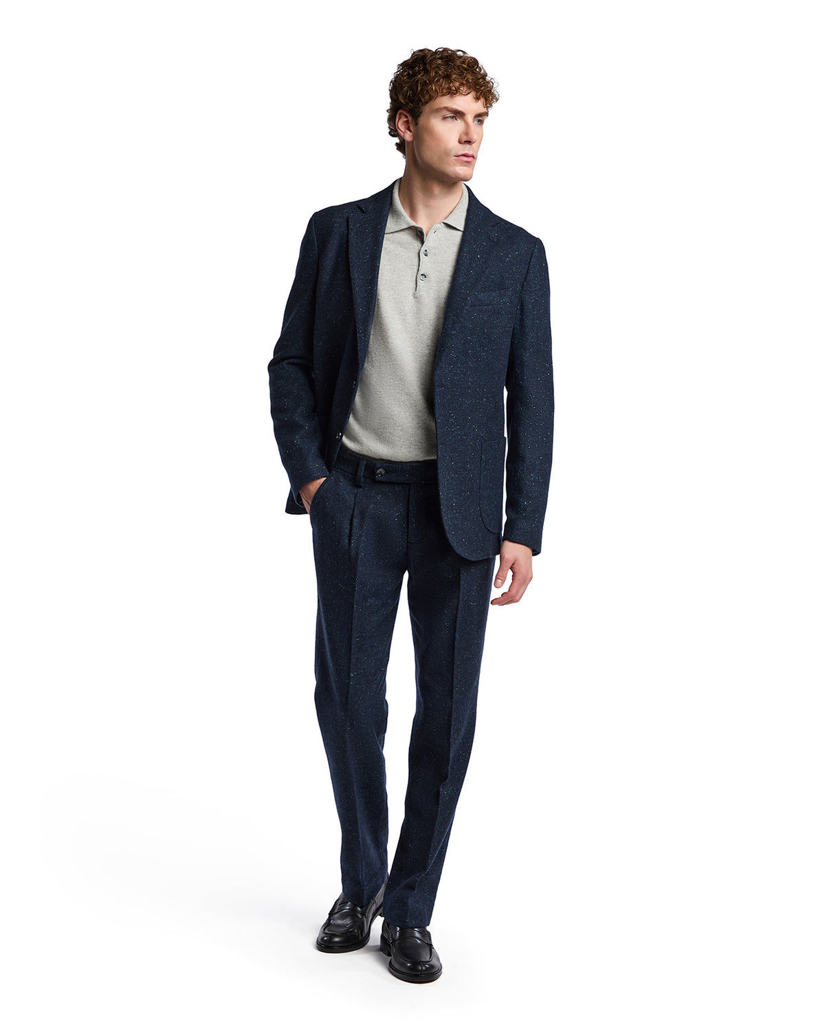 Giacca Pepe melange blu