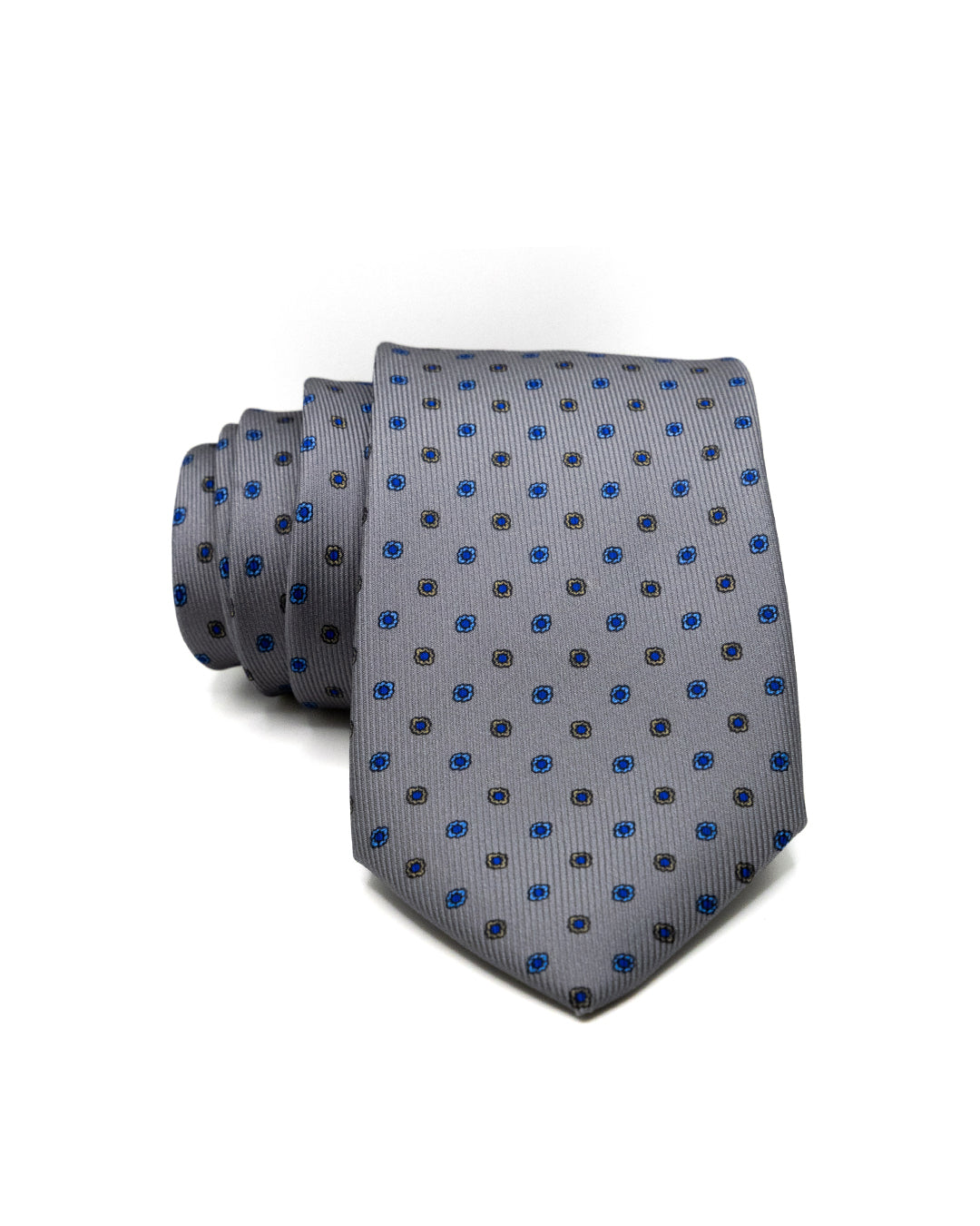 Tie - in blue woven silk