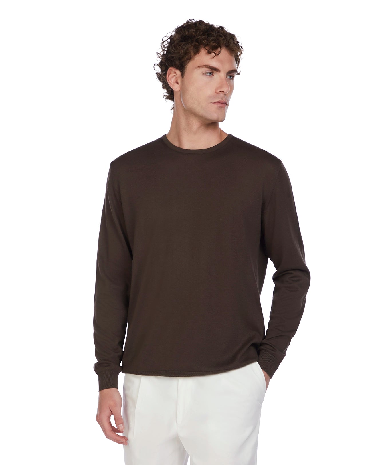 Daniil dark brown cotton jumper
