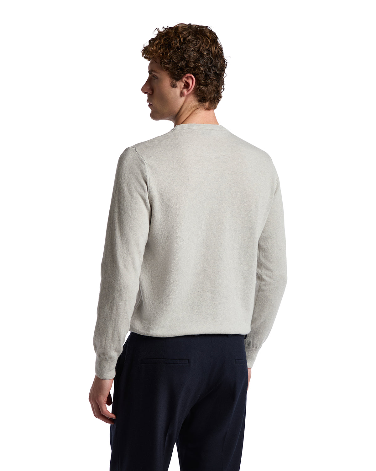 Dustin Grey Cashmere Blend Crew Neck Jumper