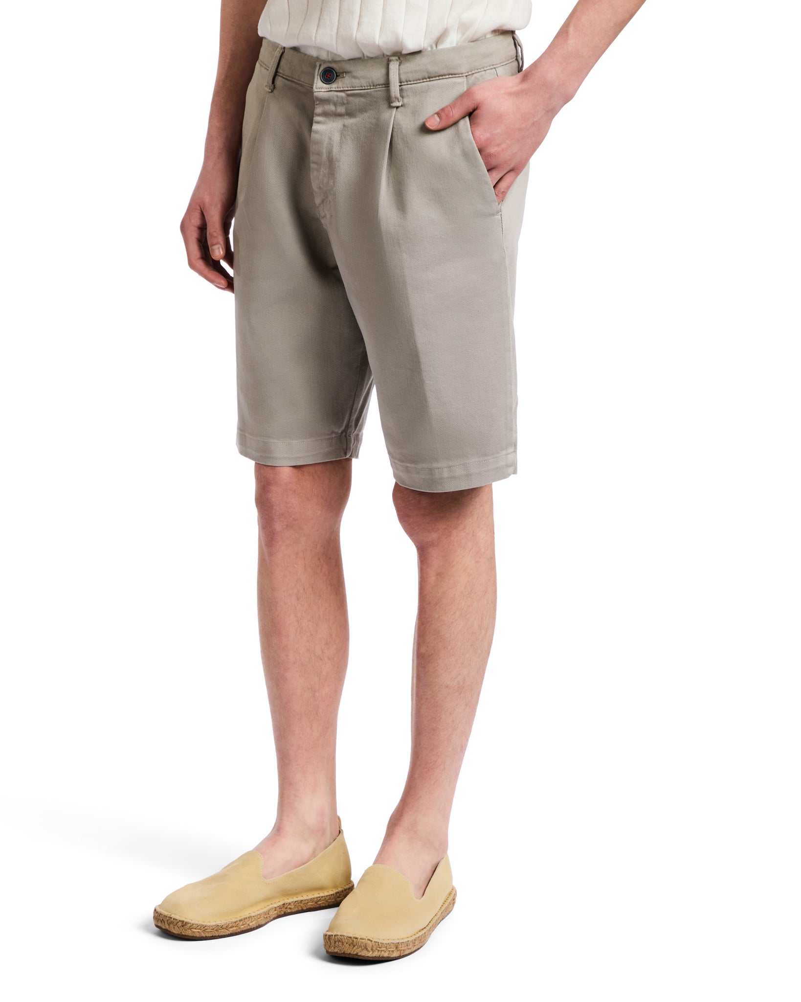 Easton - high waisted string bermuda shorts with pleats