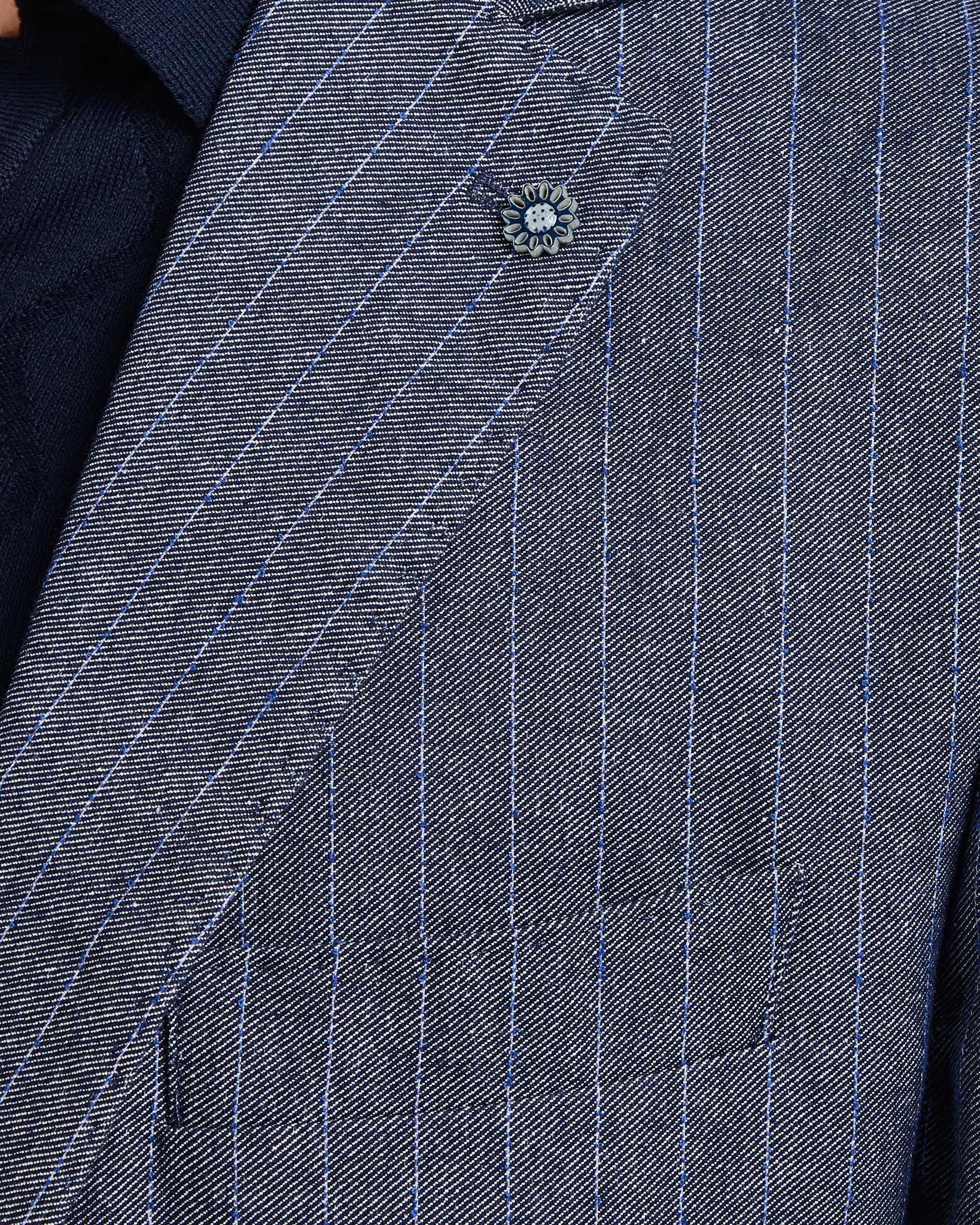 Vernazza blue pinstripe jacket