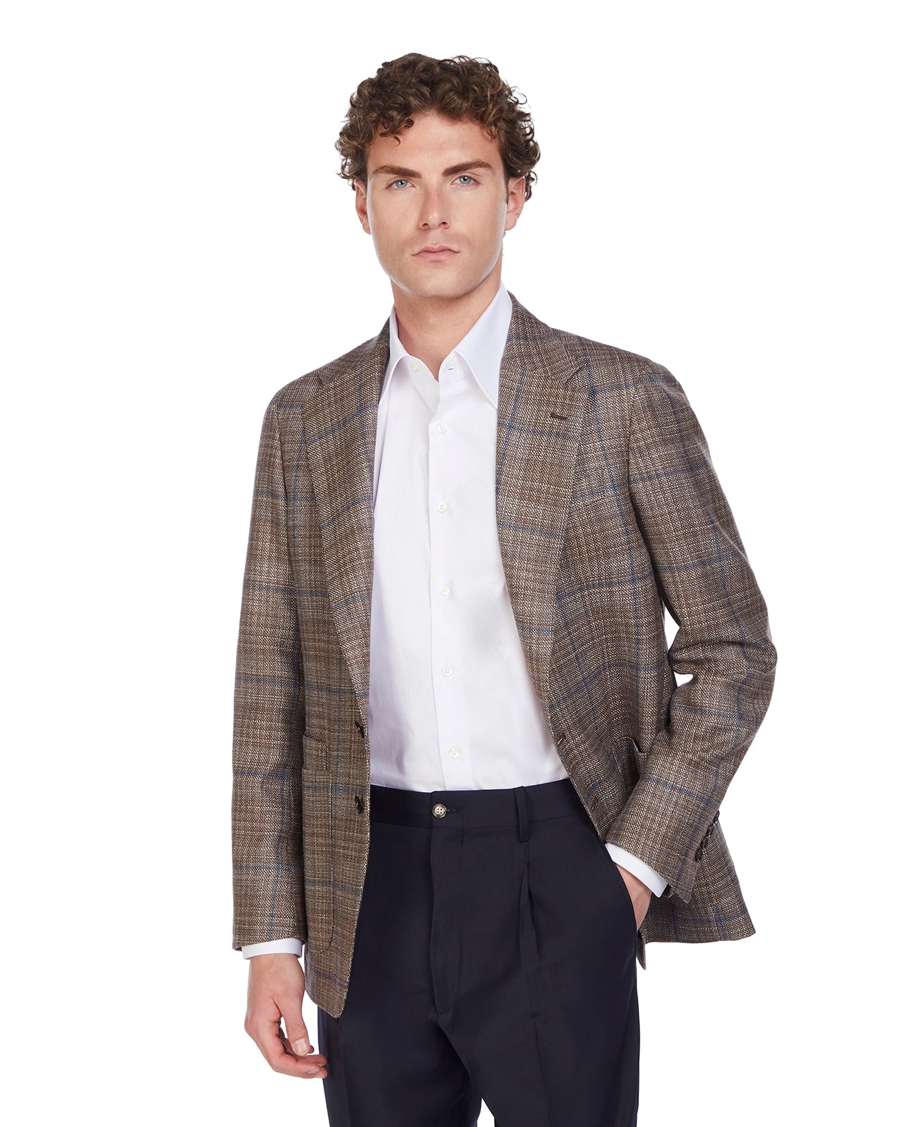 Giacca Summer time Loro Piana in tweed beige