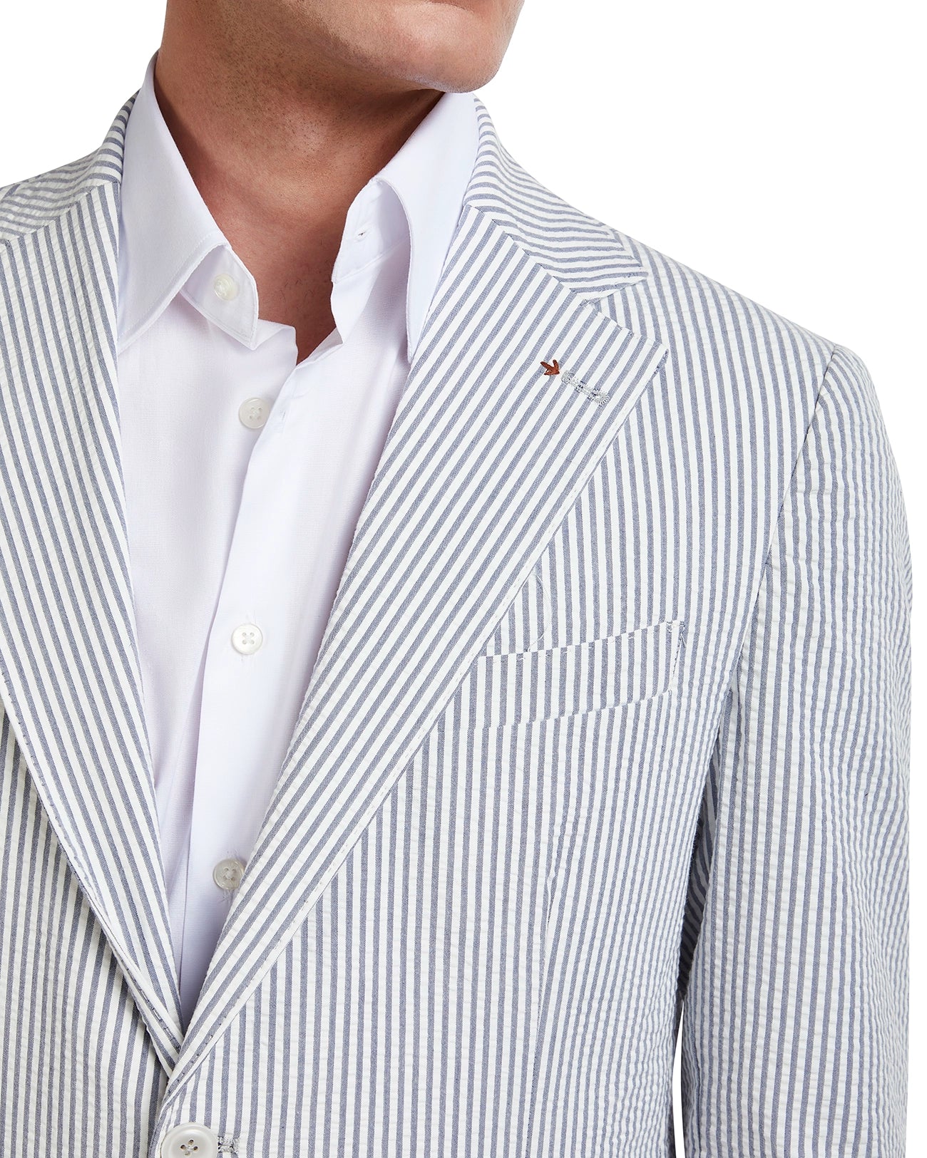 Norcia embossed blue striped jacket