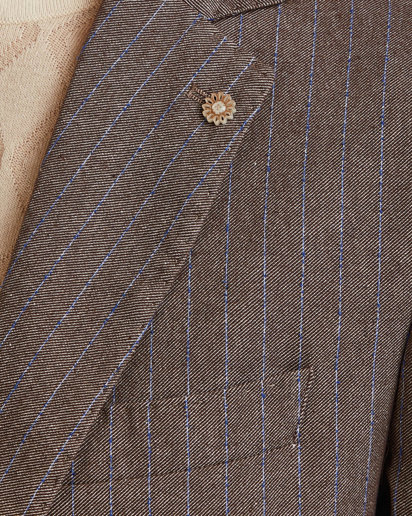 Chaqueta Vernazza a rayas diplomáticas beige