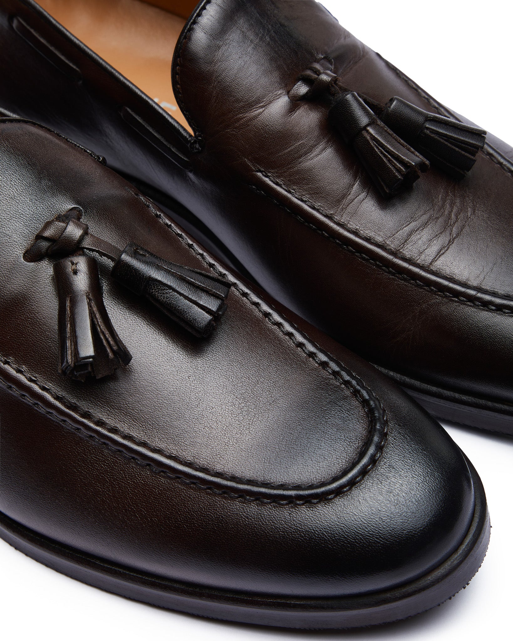 Jasper - mocasín de piel marrón oscuro