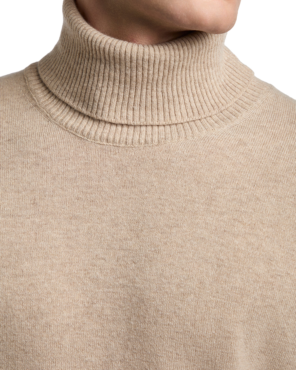 Lee turtleneck in beige cashmere blend