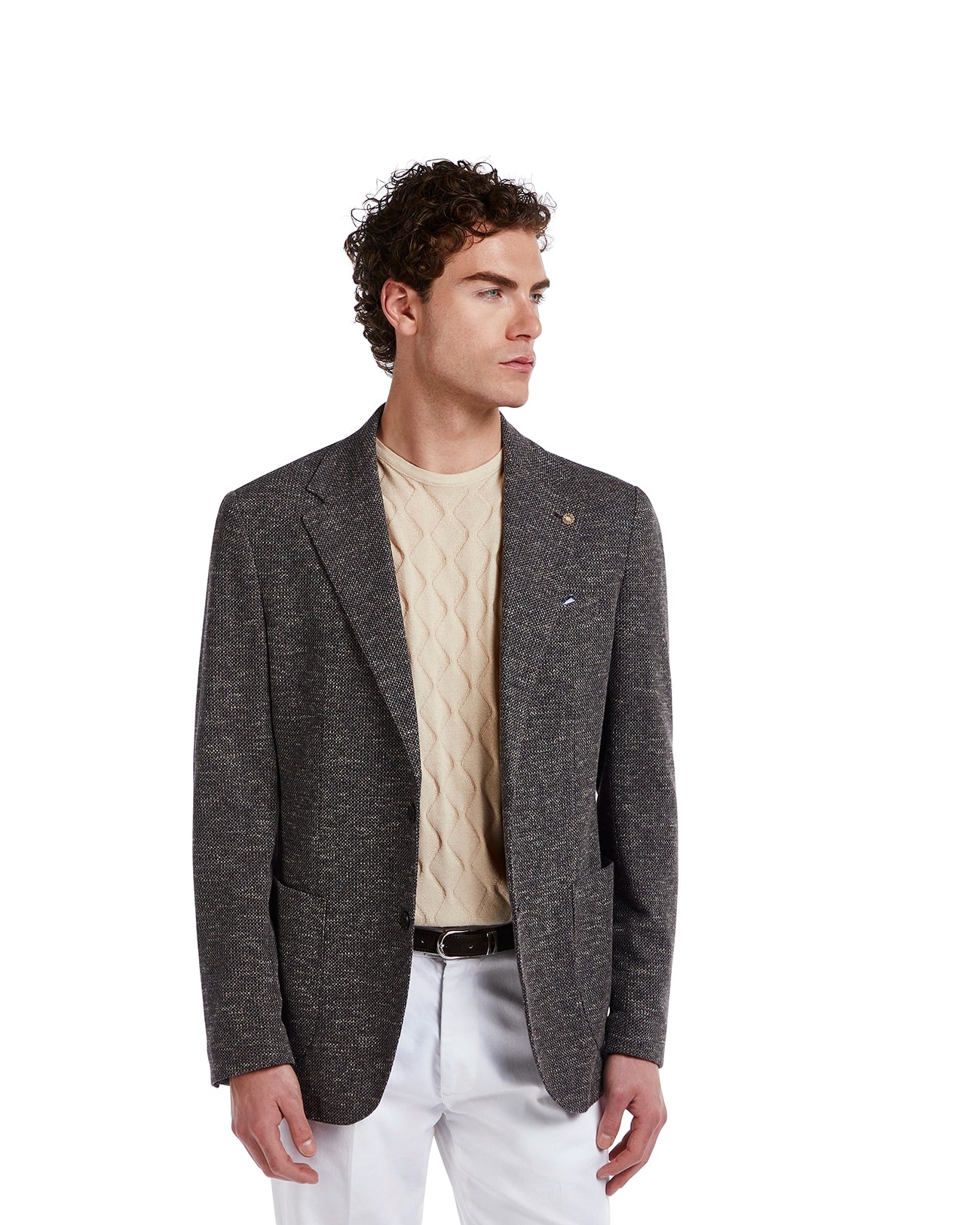 Jacket Erice mélange dark brown