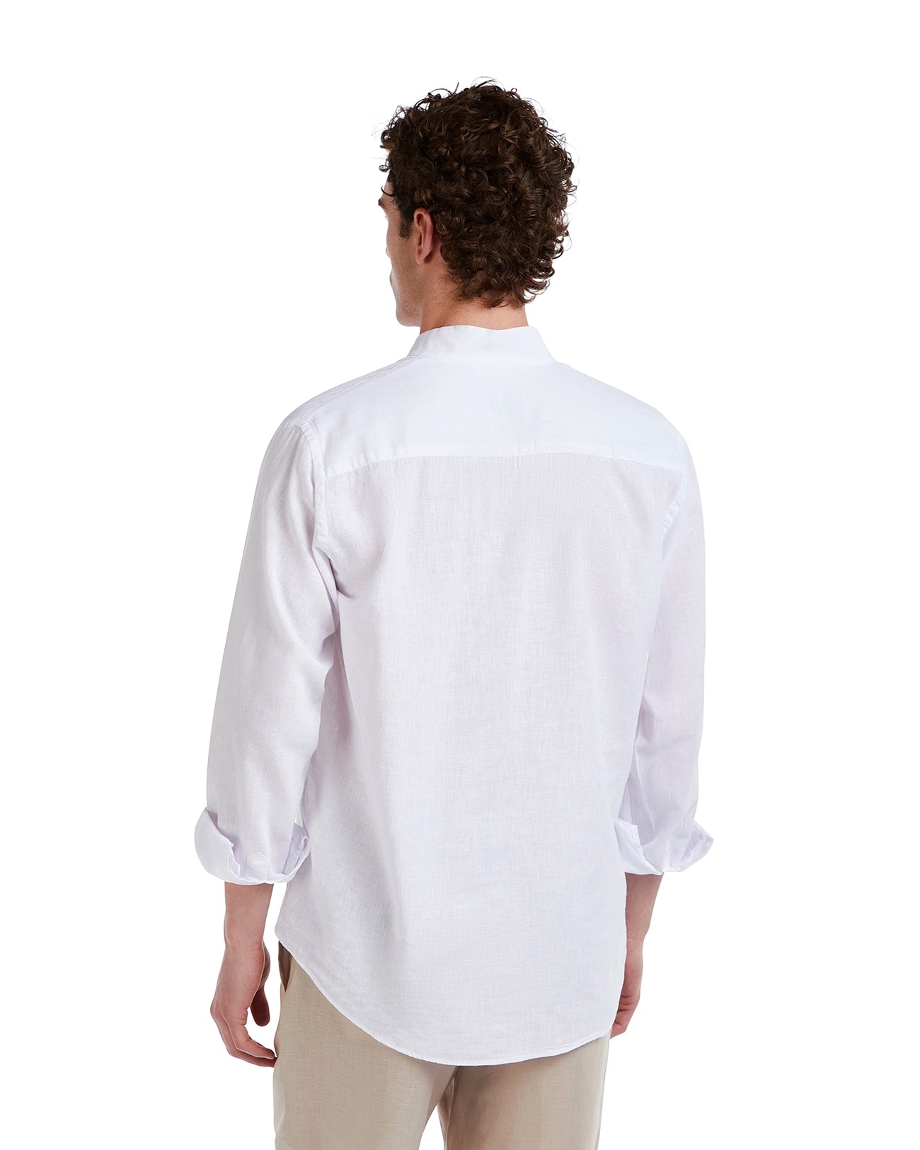 Camisa Waikiki de lino y algodón blanca
