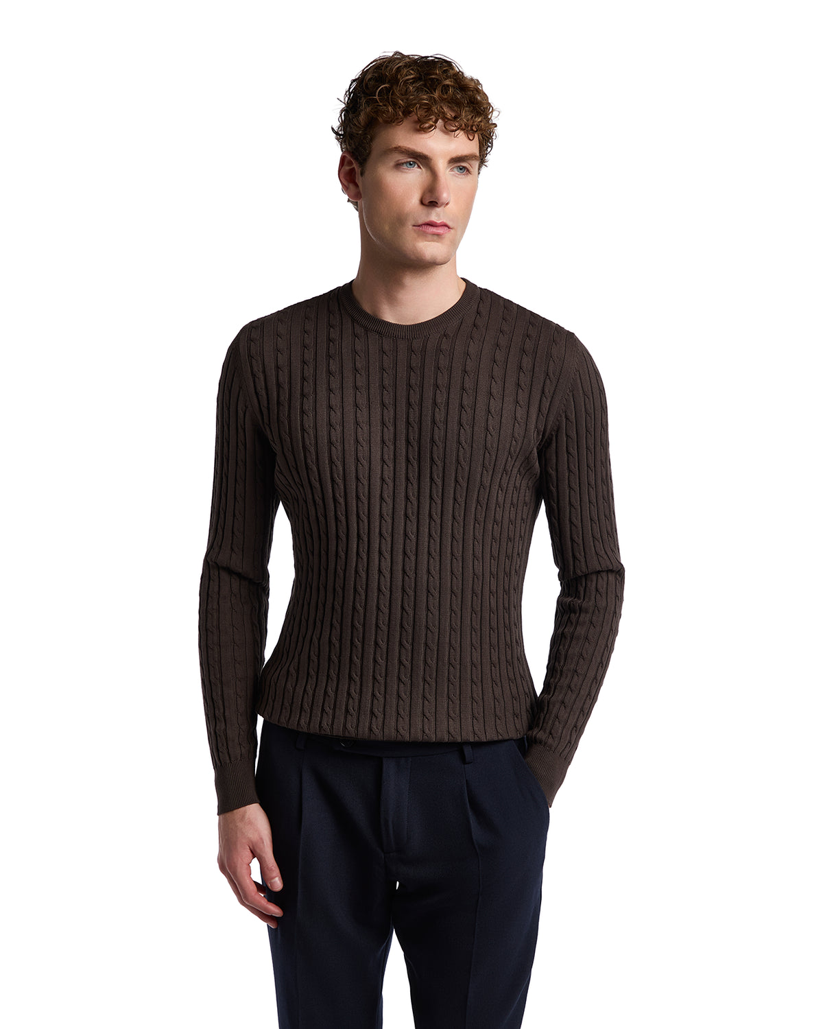 Maglione Fils in cotone moro