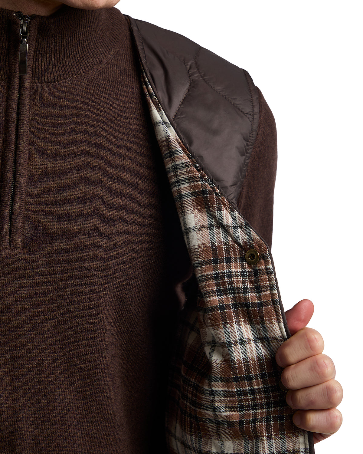 New Castle dark brown vest