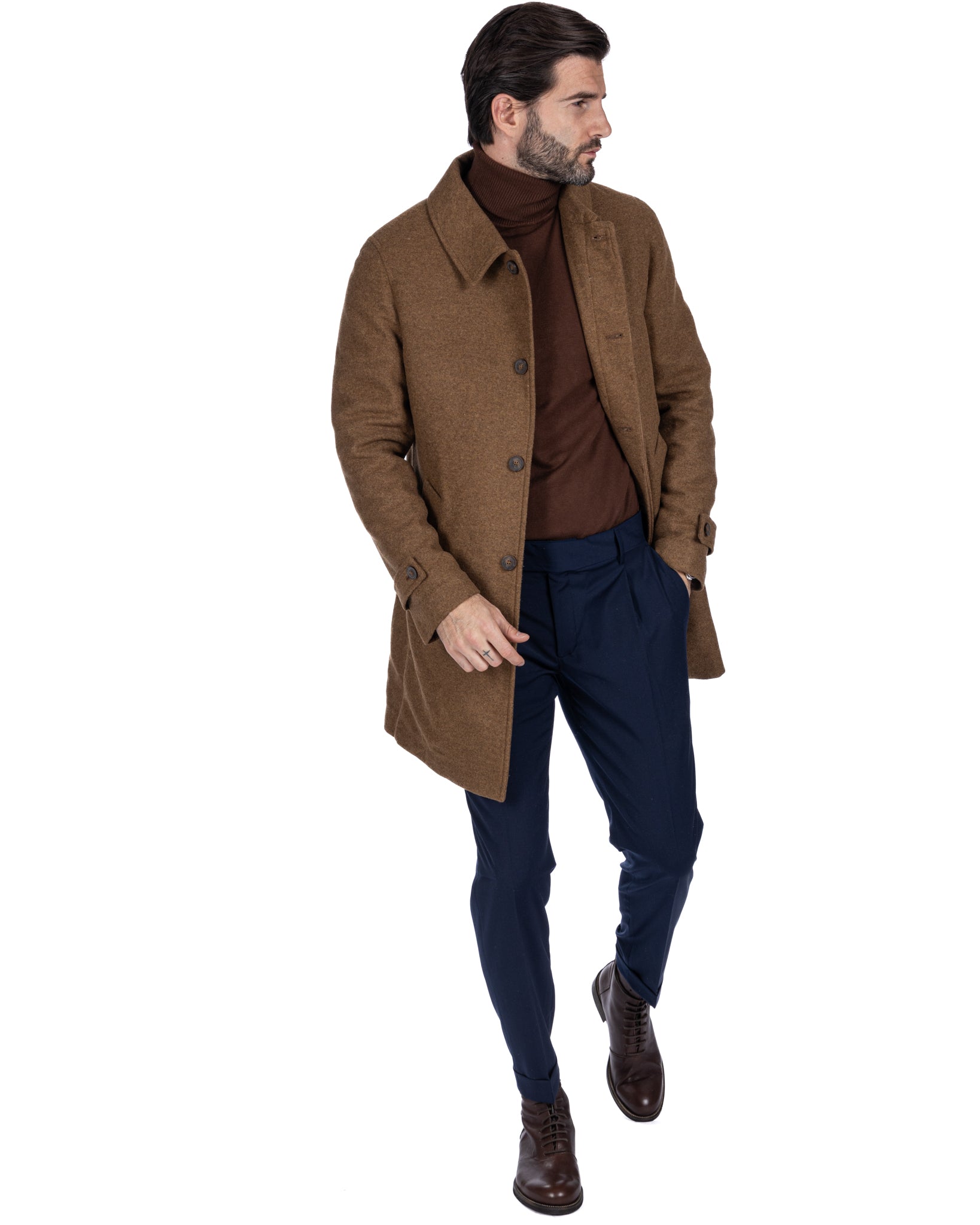 Jean - beige single-breasted coat