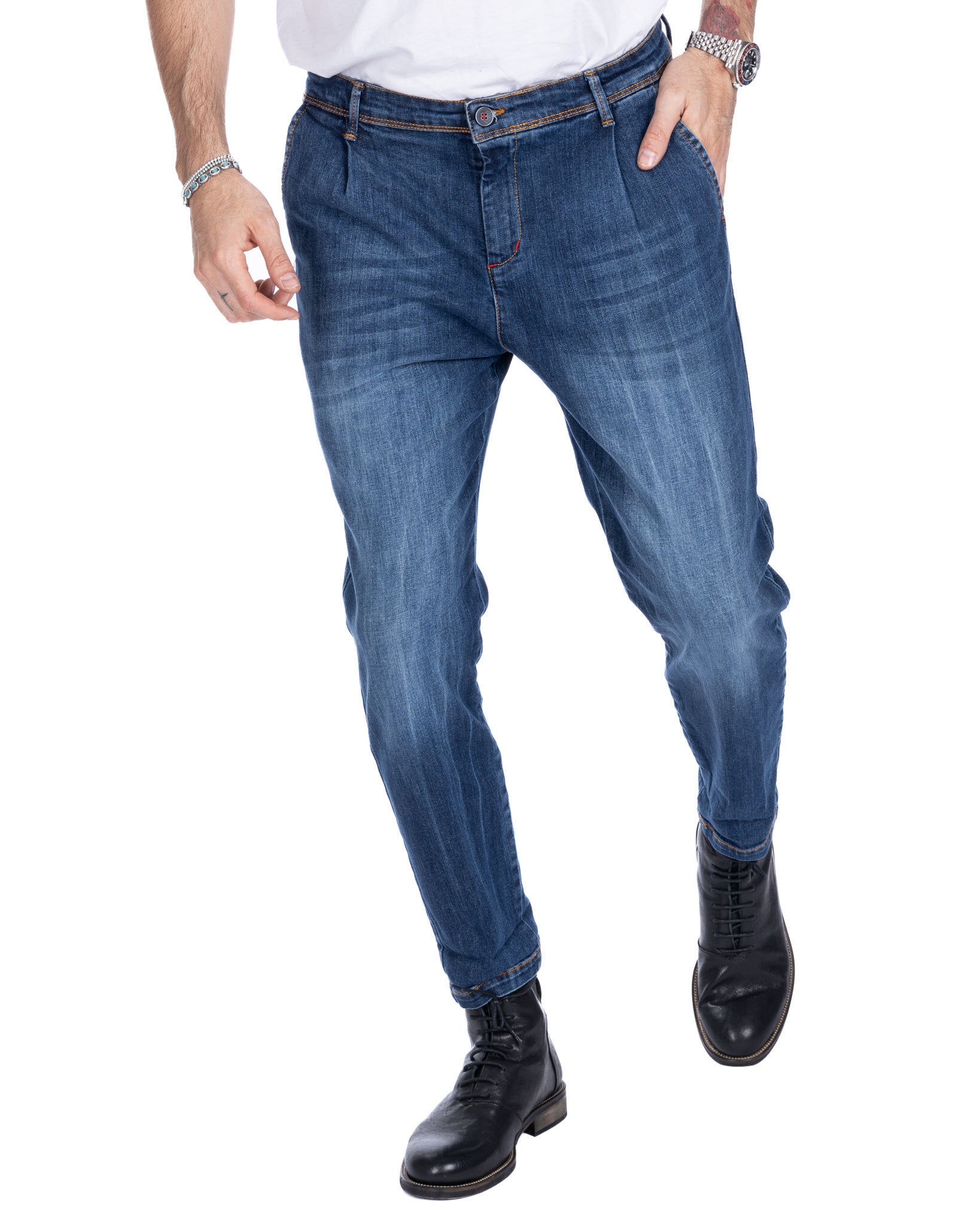 Orleans - jeans tasca america lavaggio medio