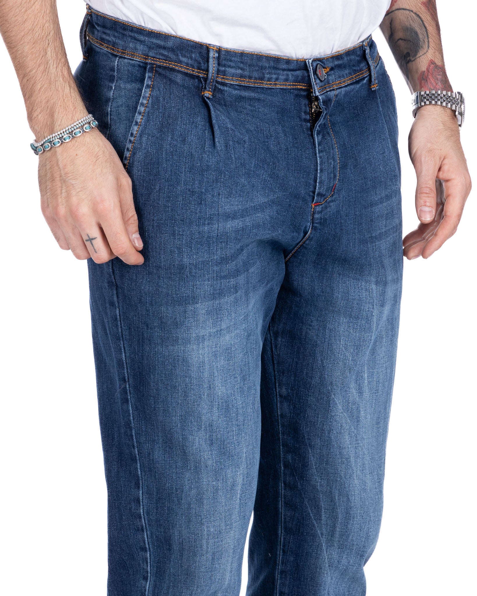 Orleans - america pocket jeans medium wash