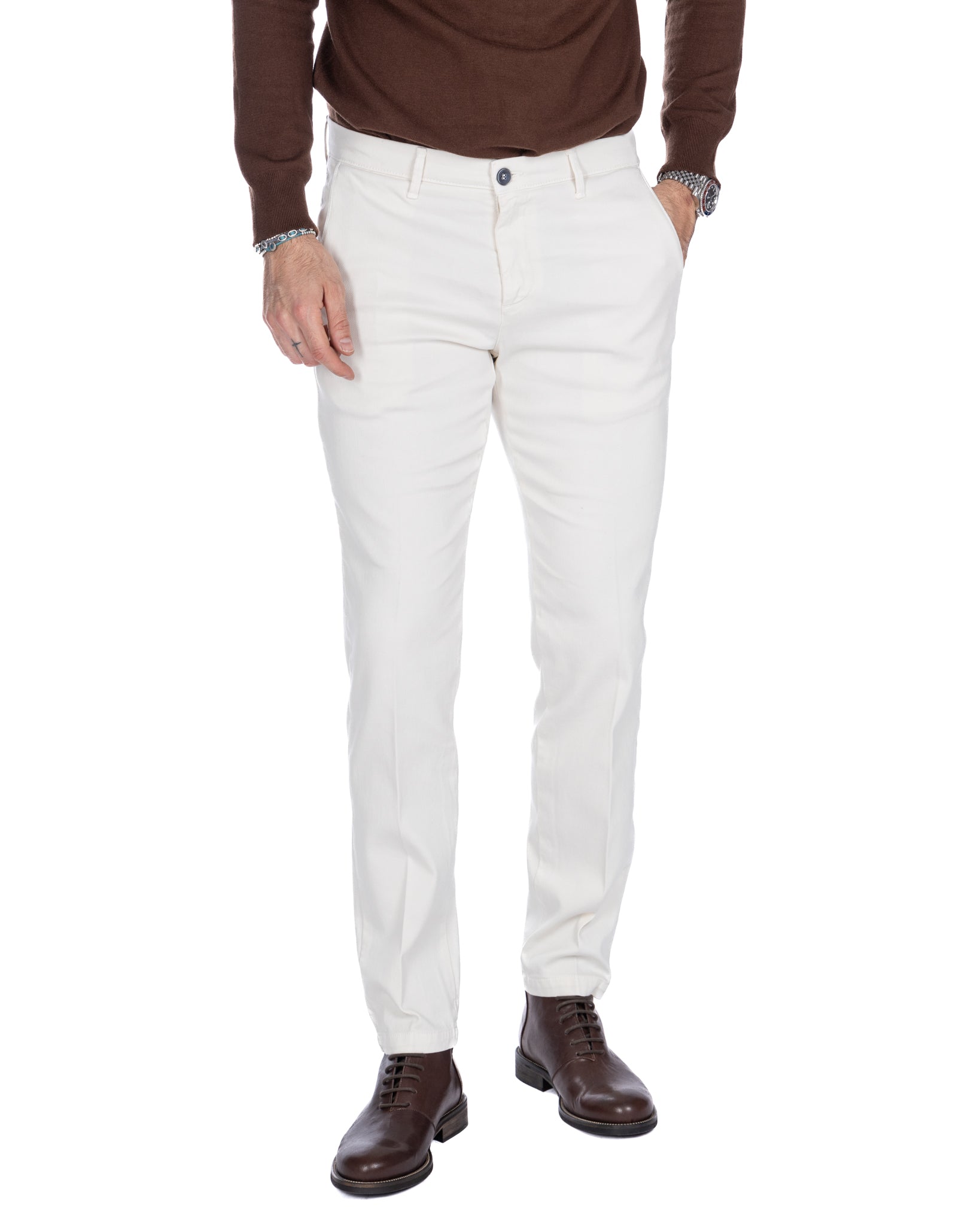 Jack - pantalone armaturato panna