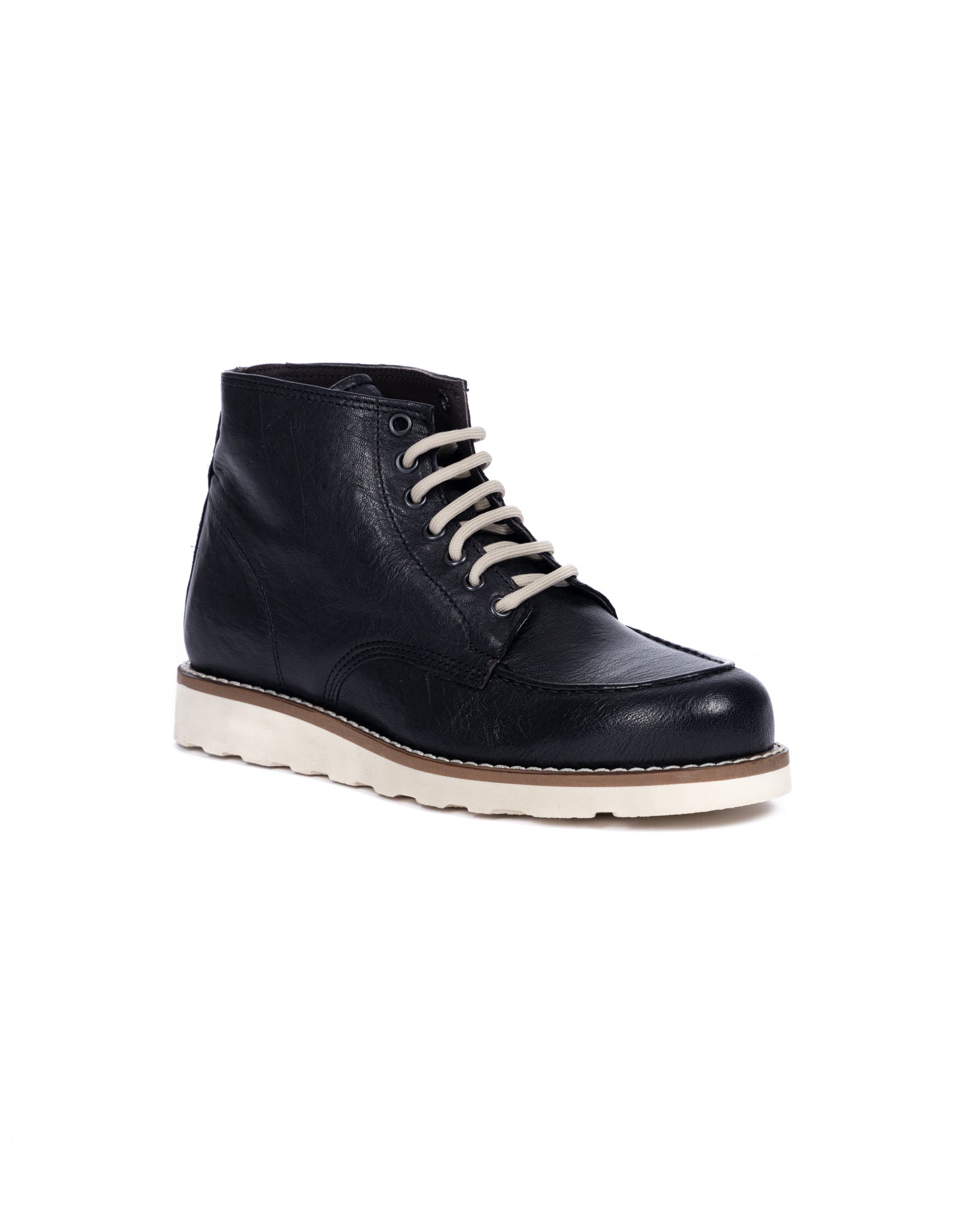 Moon - black leather boot