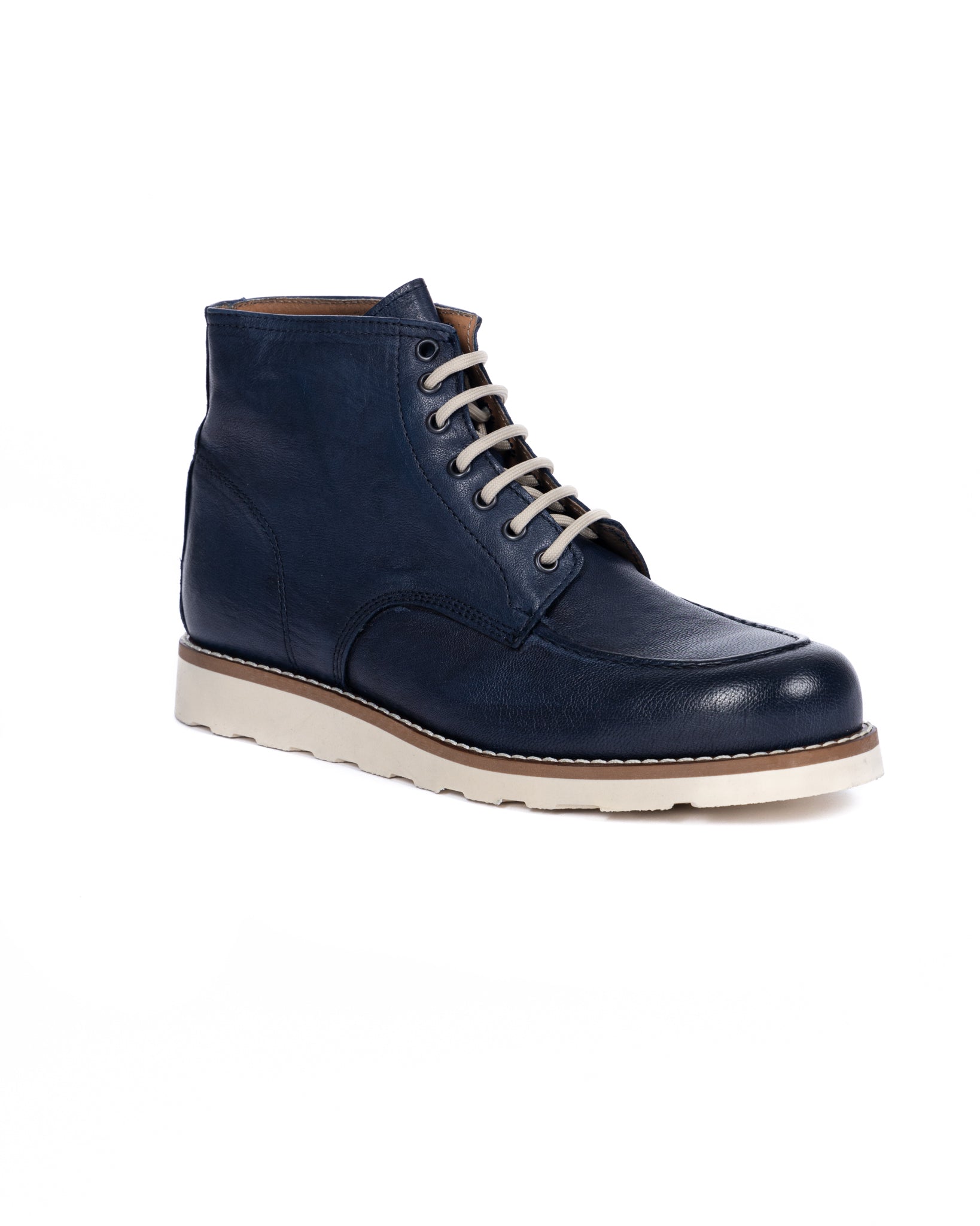 Moon - botte en cuir bleu