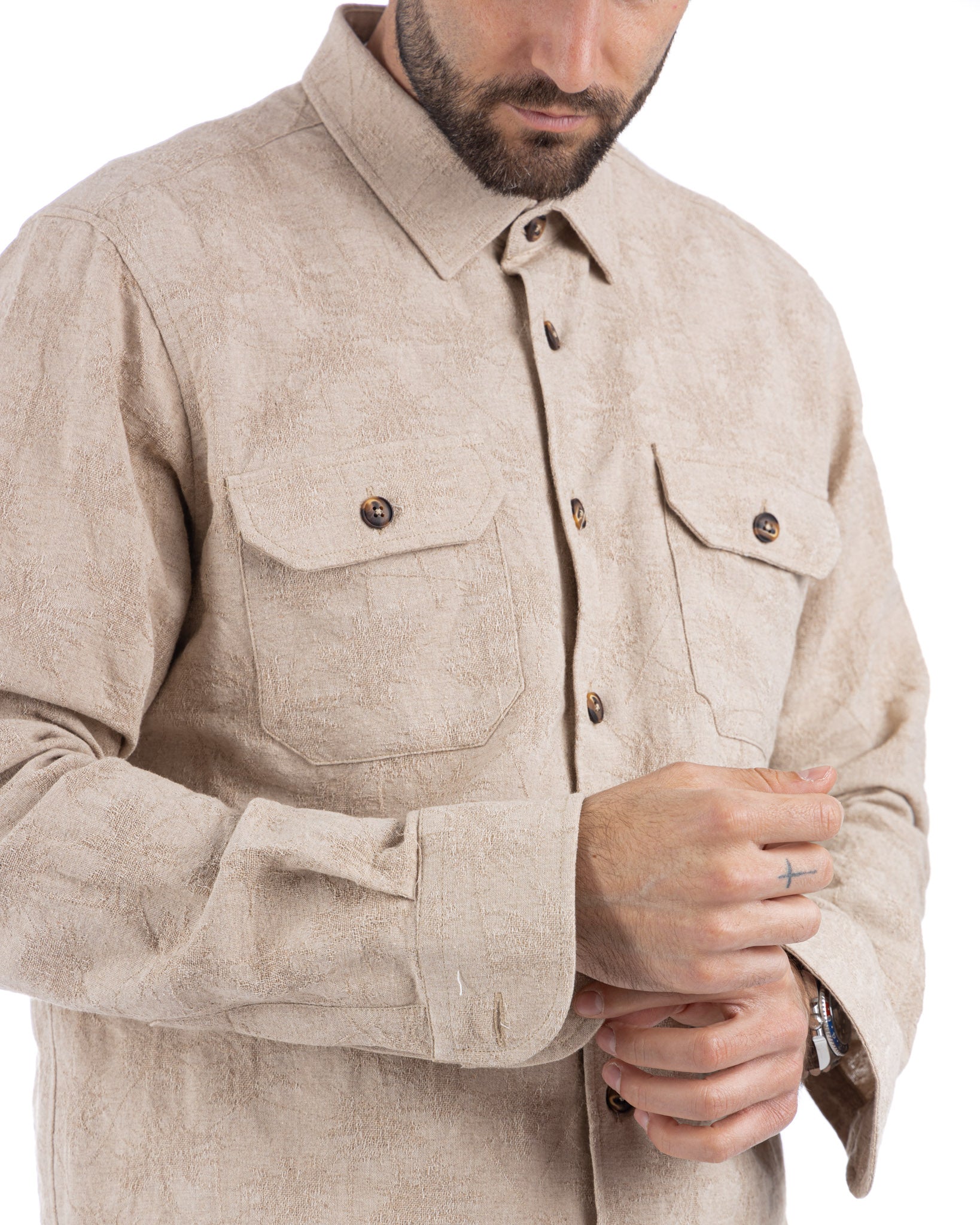Bahama - twine shirt with relief pattern