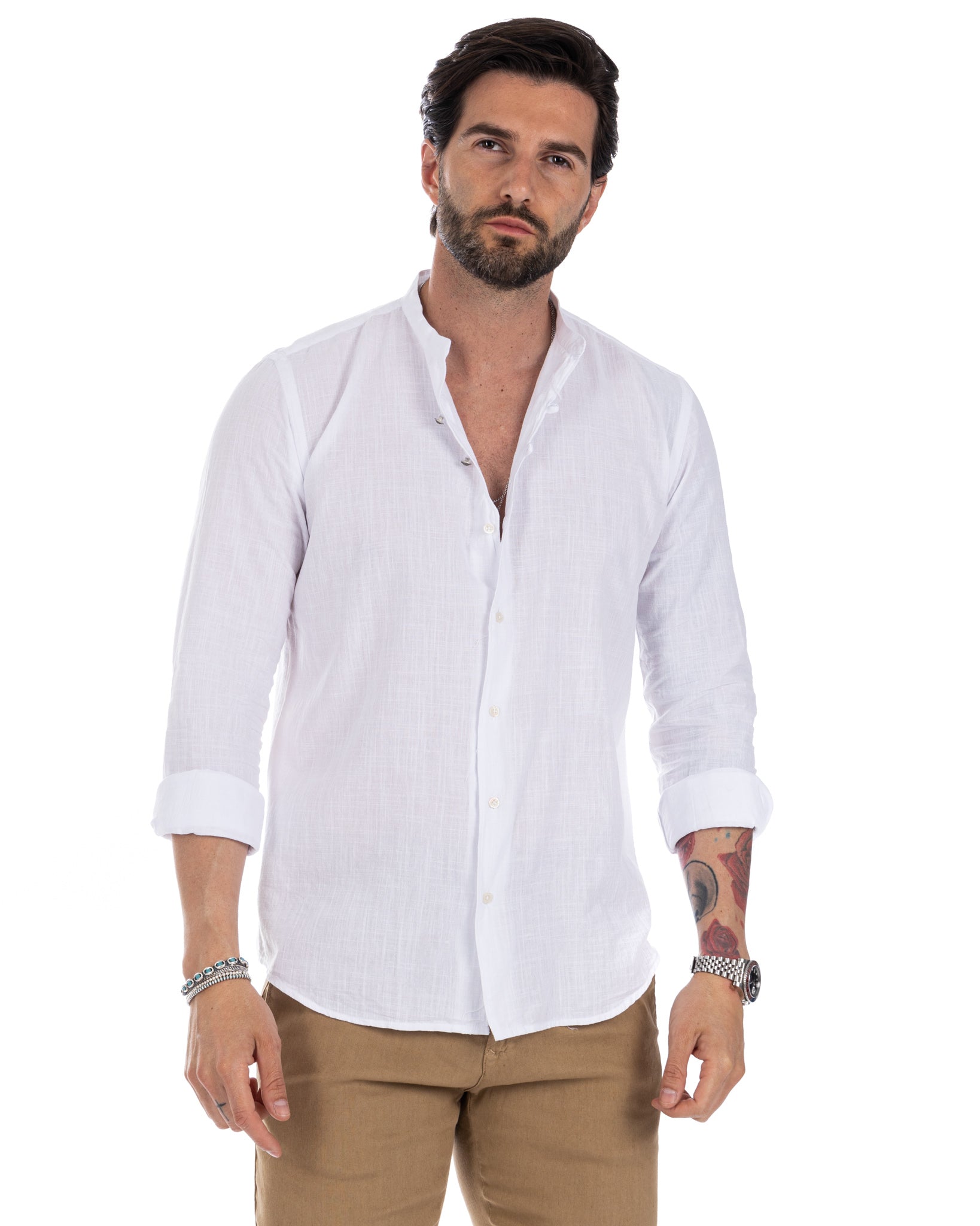 Hyeres - white Korean cotton shirt