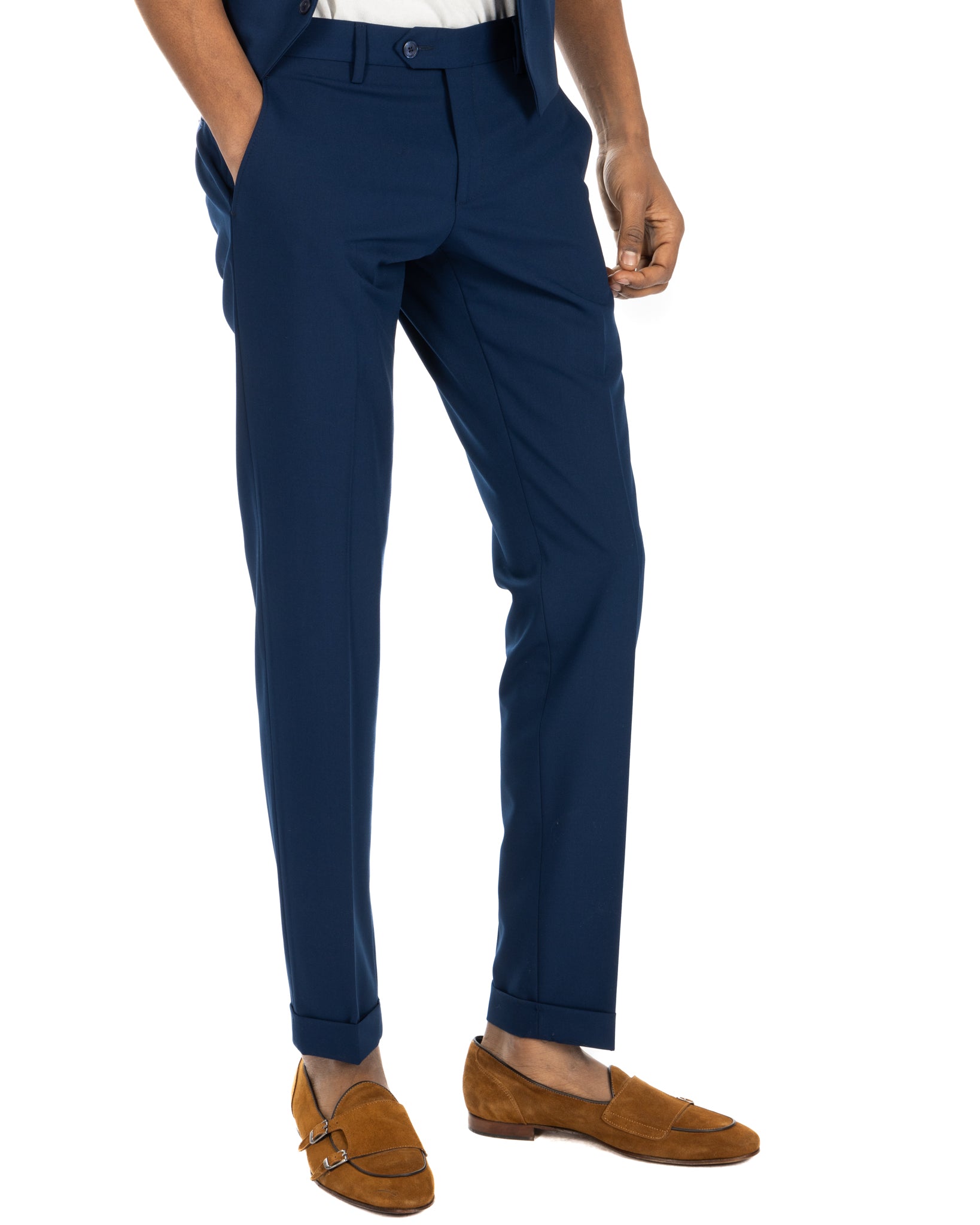 Brema - pantalone basic bluette