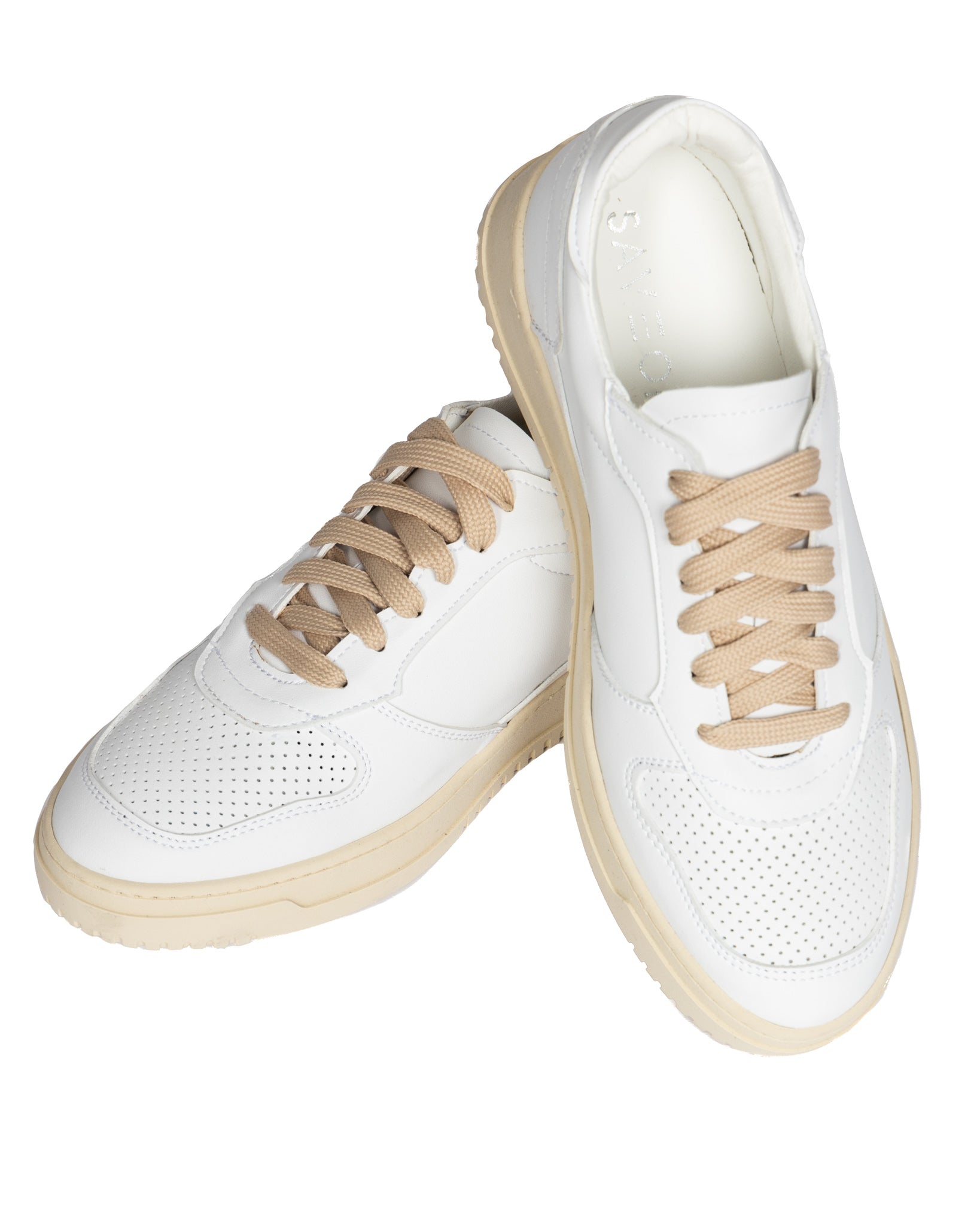 S07 - sneakers in pelle bianca