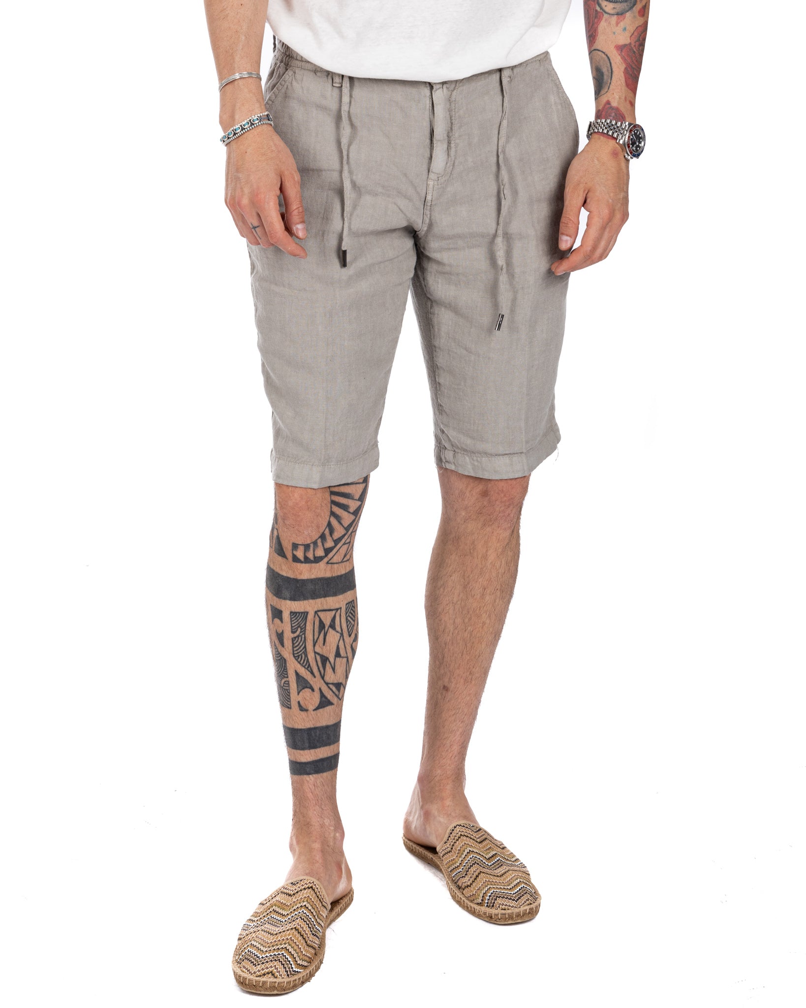 Saint Martin - Bermuda shorts in pure linen