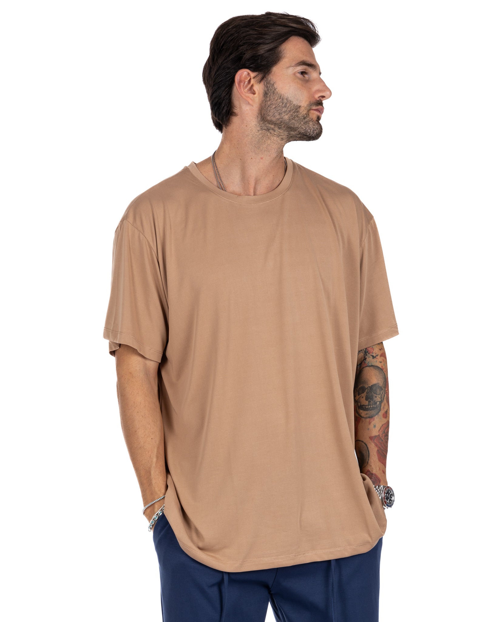 Owen - t-shirt beige oversize