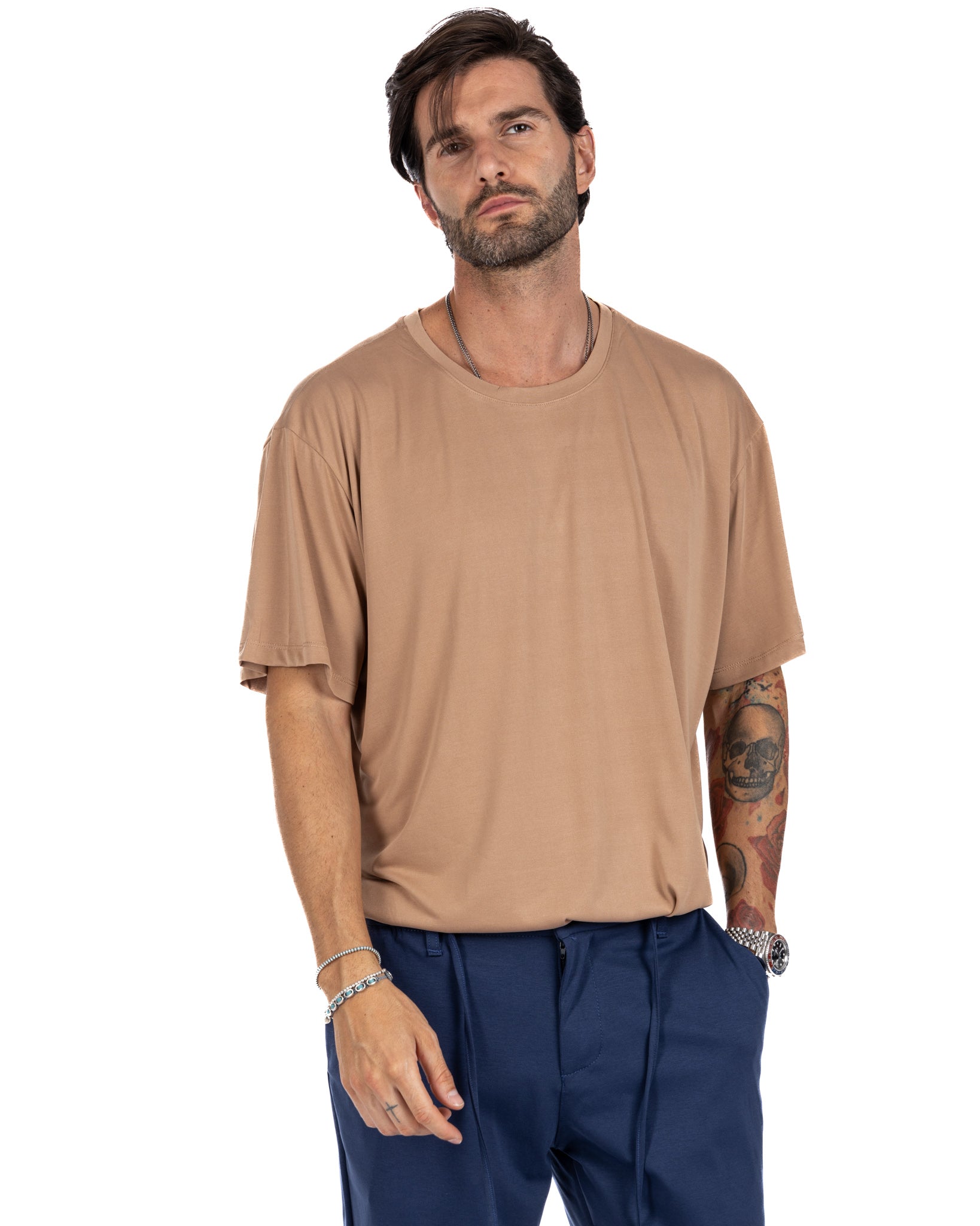 Owen - t-shirt beige oversize