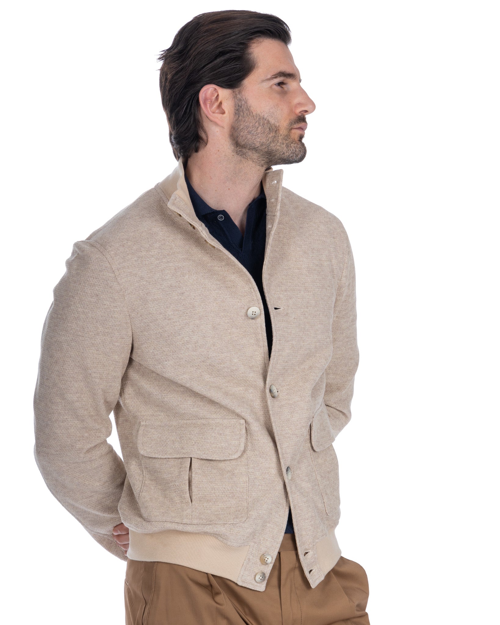 Trieste - bomber en coton beige