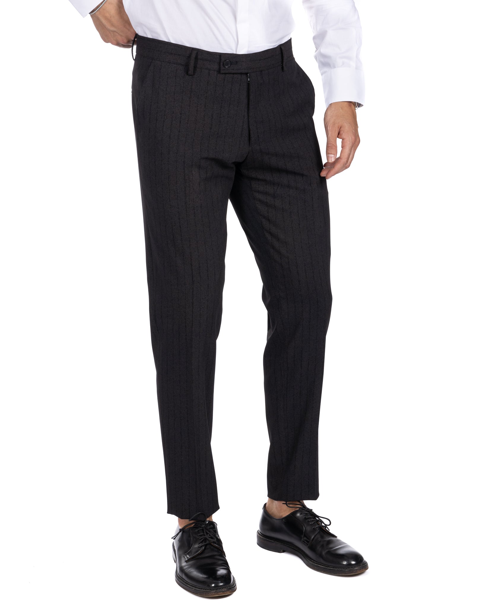 Enzo - anthracite double-breasted pinstripe suit